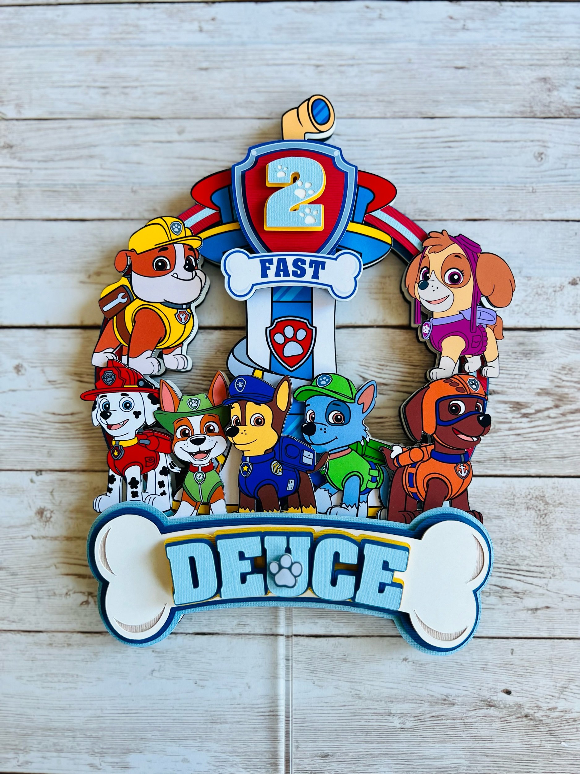 paw patrol cake topper
