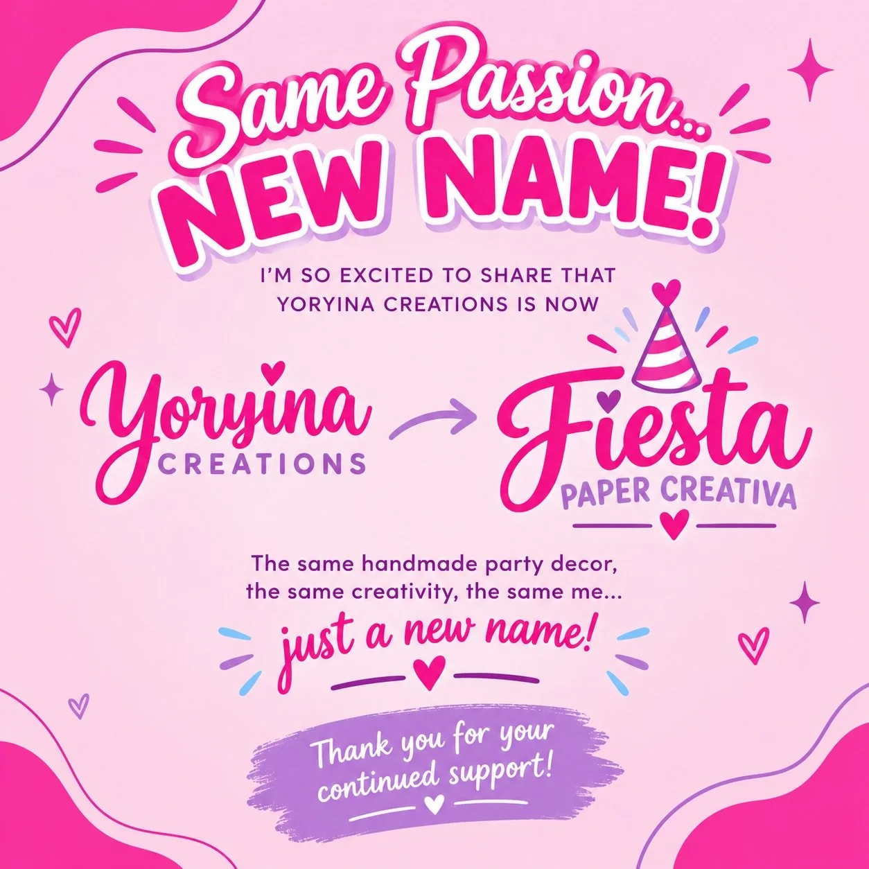 🚨 WAIT&hellip; HOW DID I FORGET TO ANNOUNCE THIS?! 🚨😂

Apparently, I changed my business name and then completely forgot to tell everybody. 🤦🏻&zwj;♀️💅

So&hellip; let me officially introduce you to the NEW ERA:

✨ YORYINA CREATIONS &rarr; FIEST