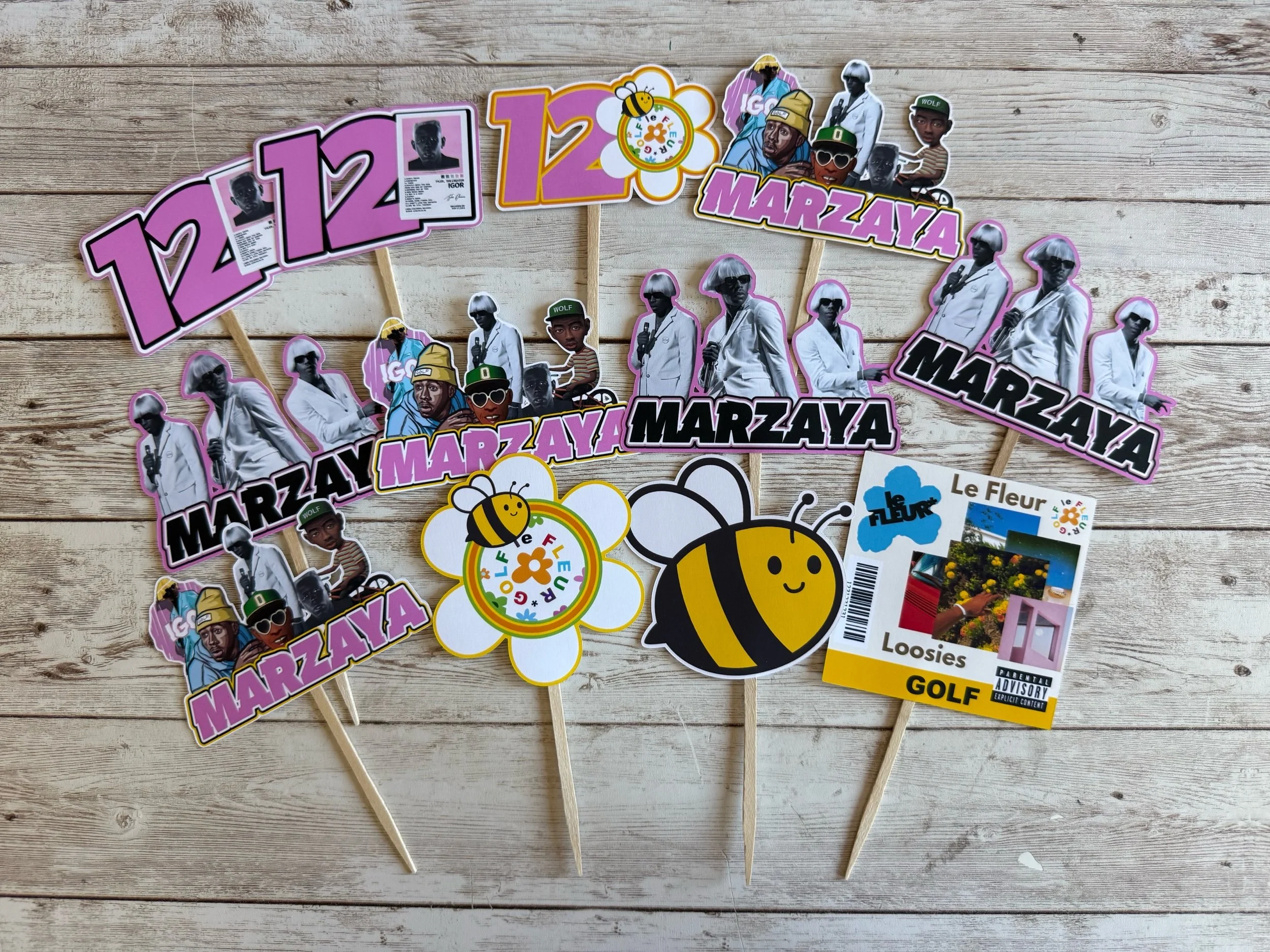 Tyler the creator cupcake toppers