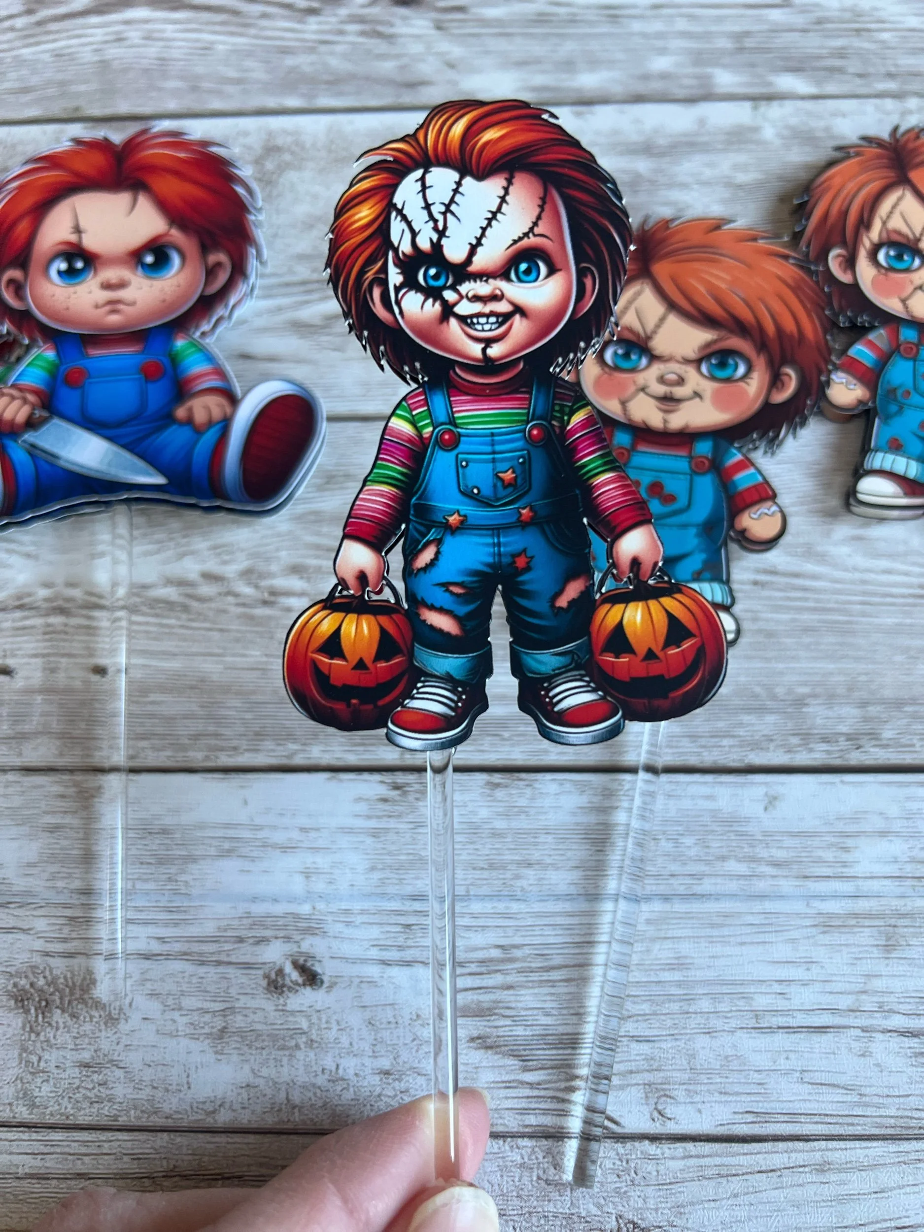 Chucky cupcake toppers