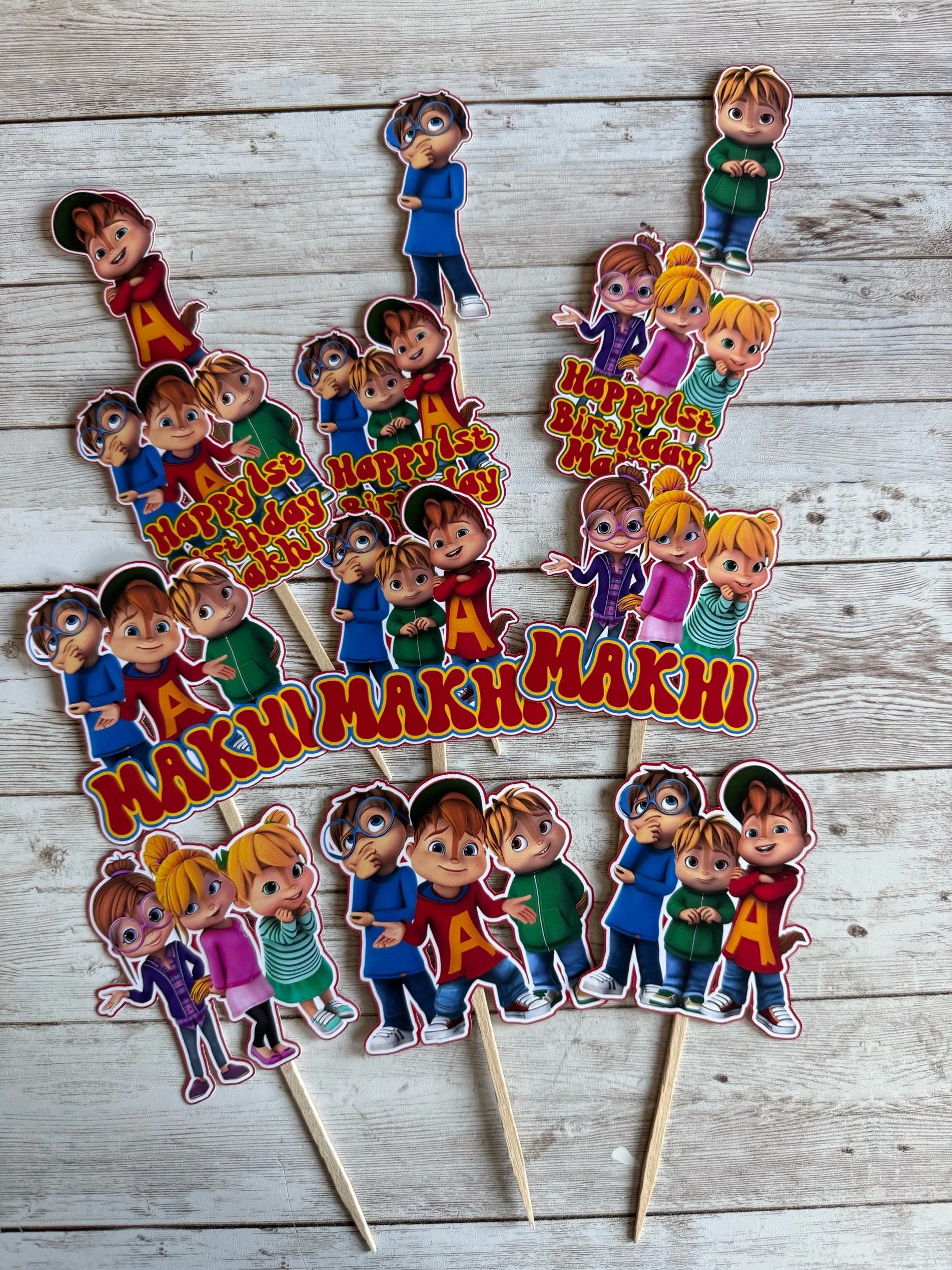 alvin and the chipmunks cupcake toppers