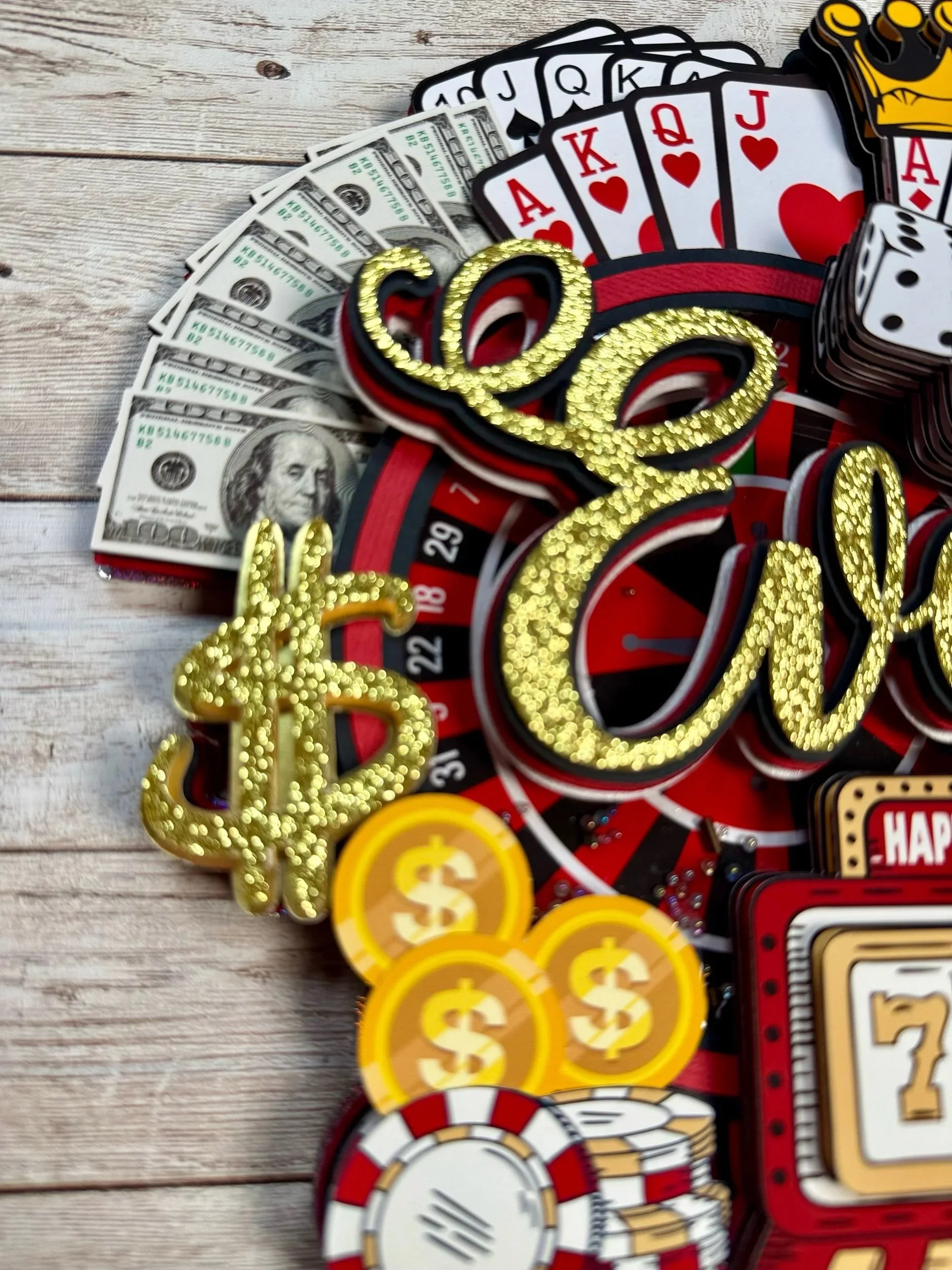 slot machine cake topper