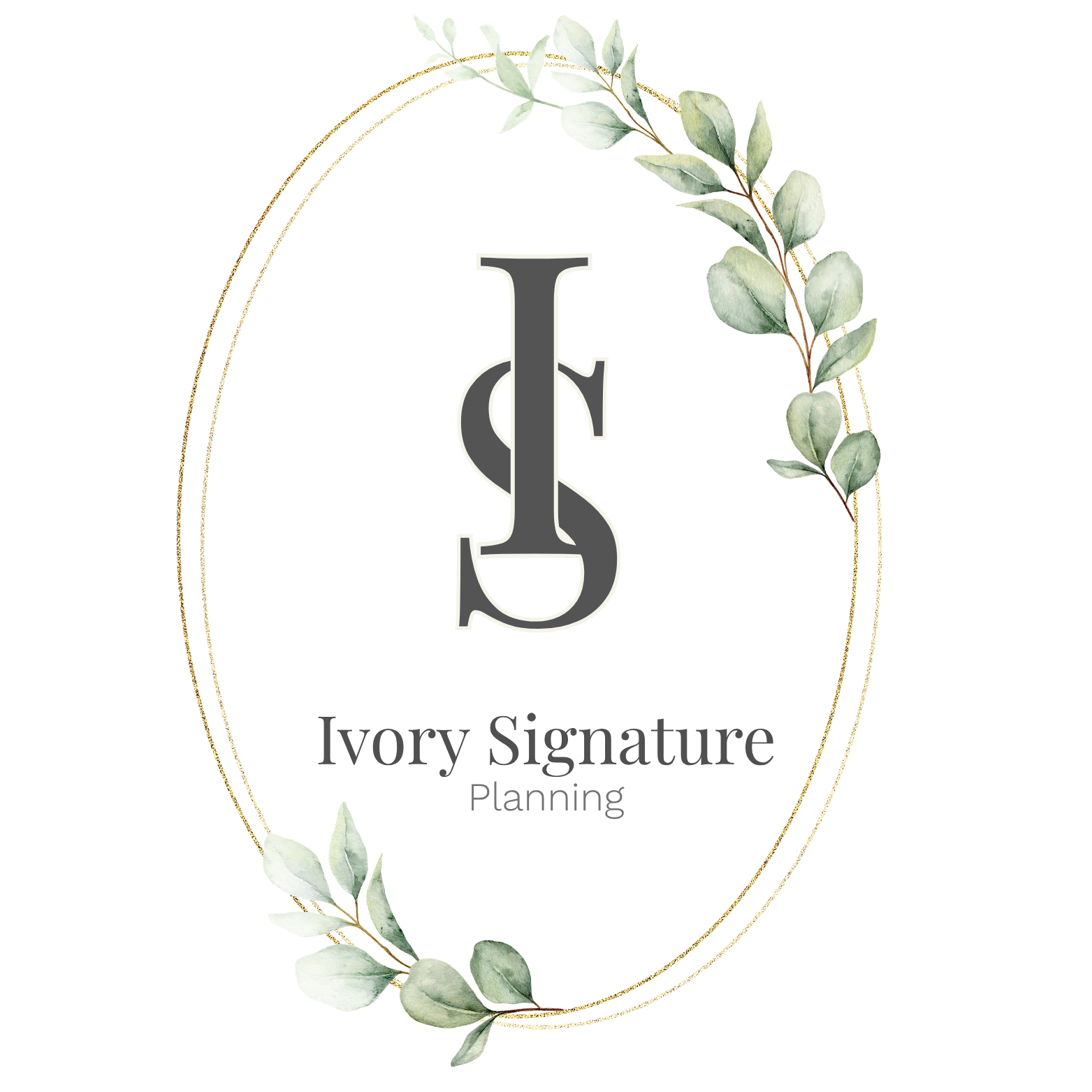 A logo for 'INSPIRATION' featuring a stylized letter 'I' and word 'SPIRATION', adorned with a green leafy vine along the top and side, with a circular background and decorative border.