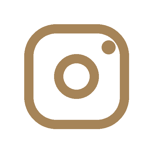 Instagram logo in brown color on a black background.
