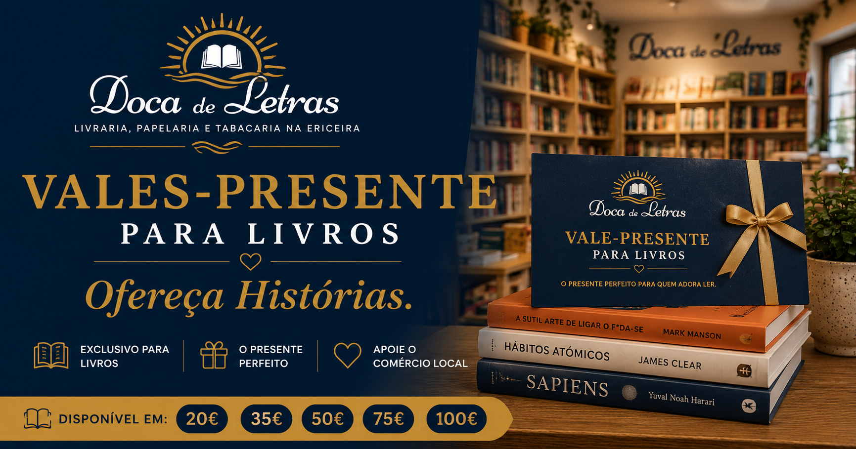 Vales-Presente para Livros