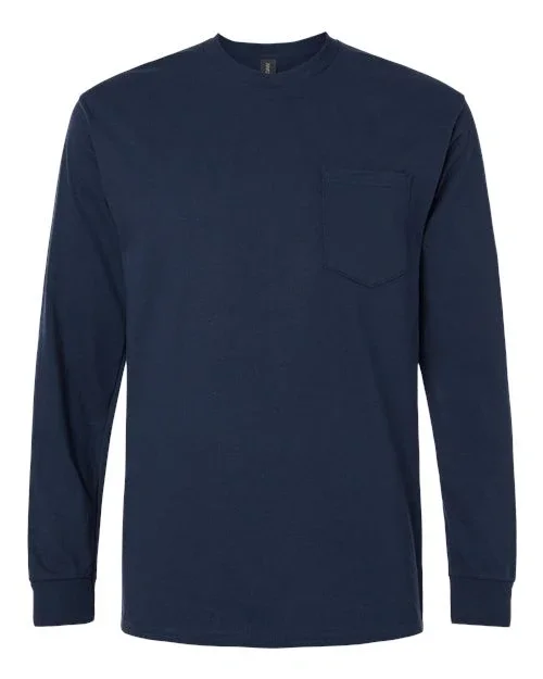 Adult Long-Sleeve Pocket T-shirt