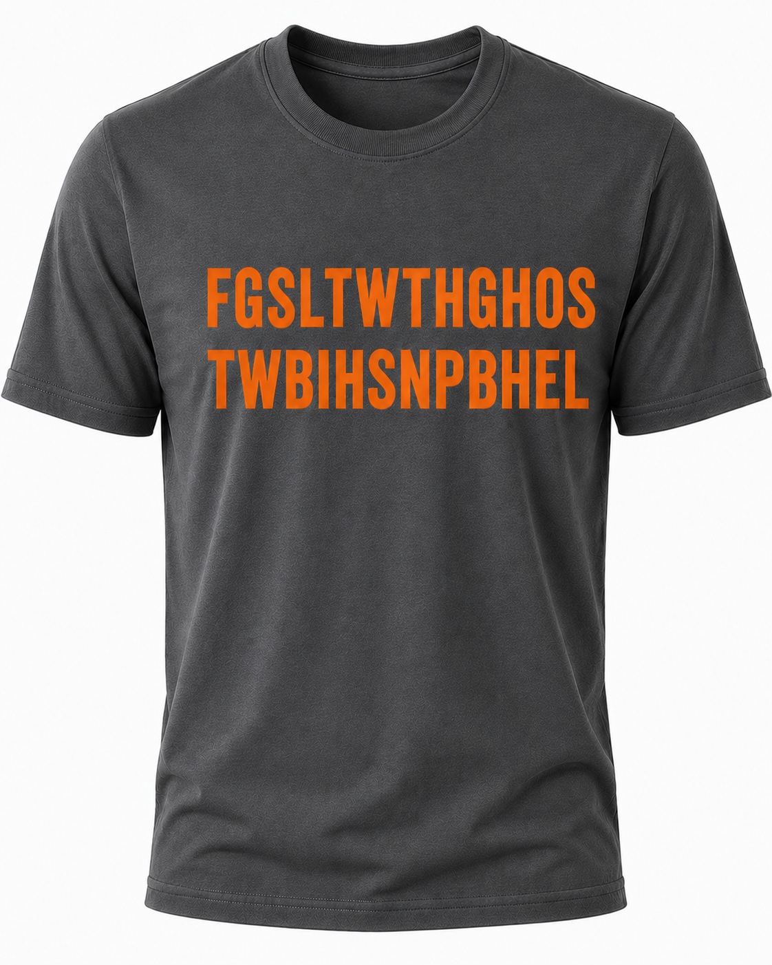 Dark Gray Christian T-shirt featuring the "Hidden Message" design inspired by John 3:16, using a hidden acronym to reveal the Gospel message of God's love and salvation through Jesus Christ.