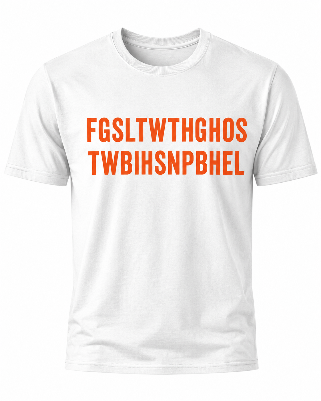 White Christian T-shirt featuring the "Hidden Message" design inspired by John 3:16, using a hidden acronym to reveal the Gospel message of God's love and salvation through Jesus Christ.