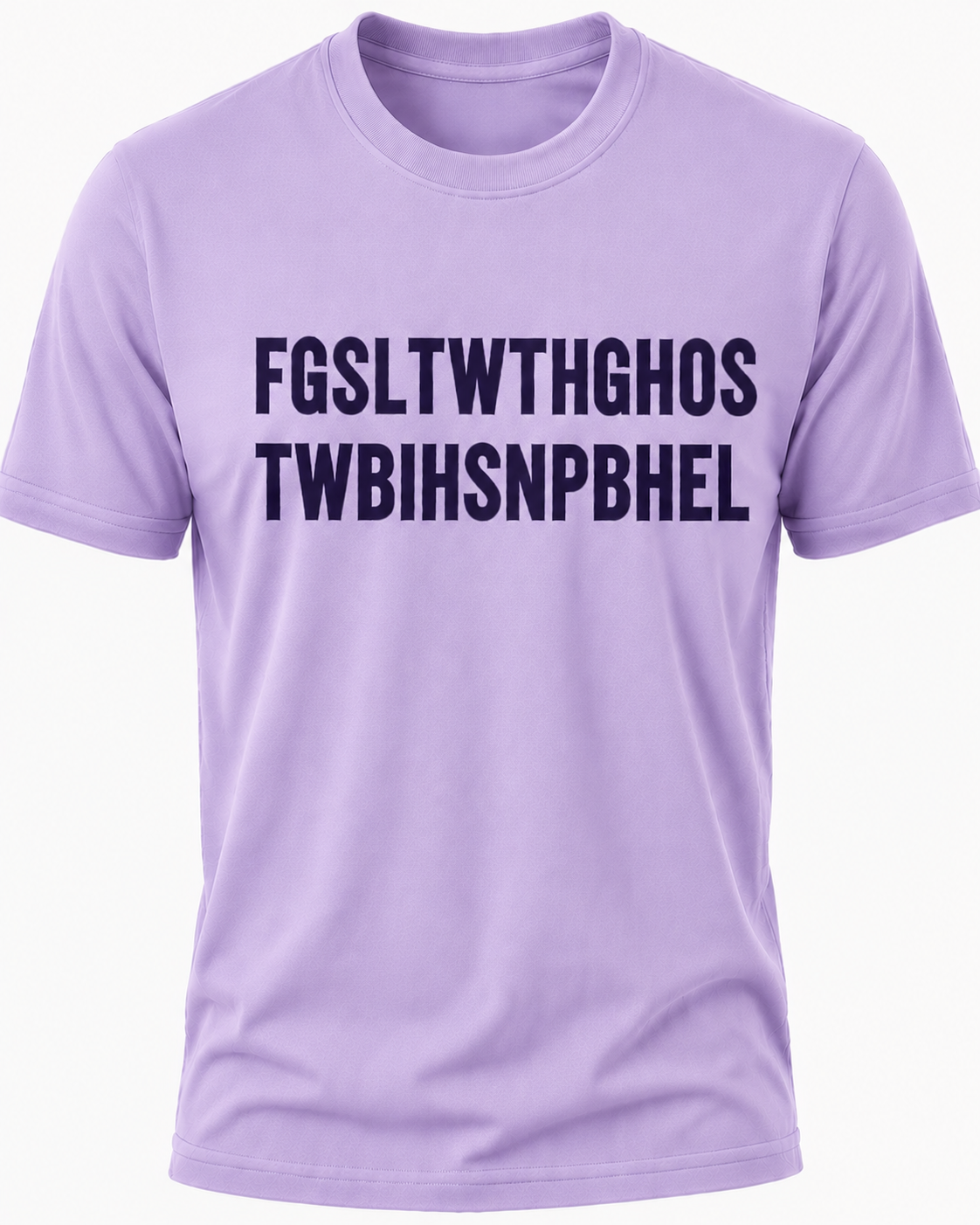Light Purple Christian T-shirt featuring the "Hidden Message" design inspired by John 3:16, using a hidden acronym to reveal the Gospel message of God's love and salvation through Jesus Christ.