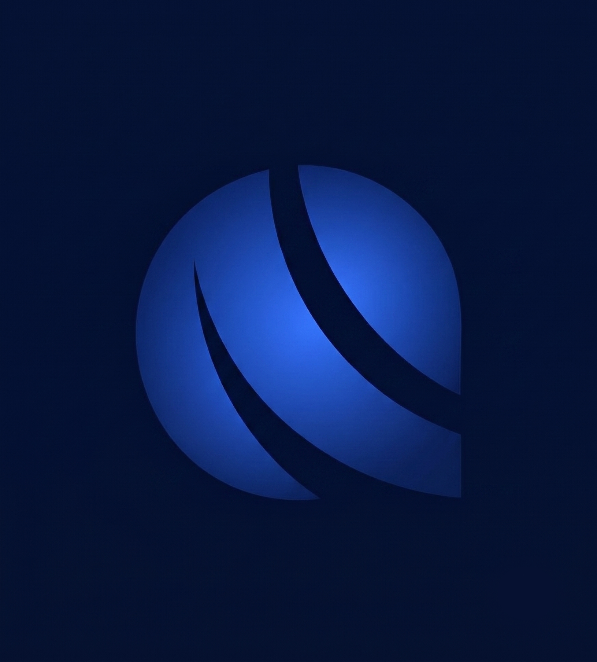 Imagem de fundo azul escuro com uma forma circular azul mais clara e uma linha preta atravessando a forma circular.
