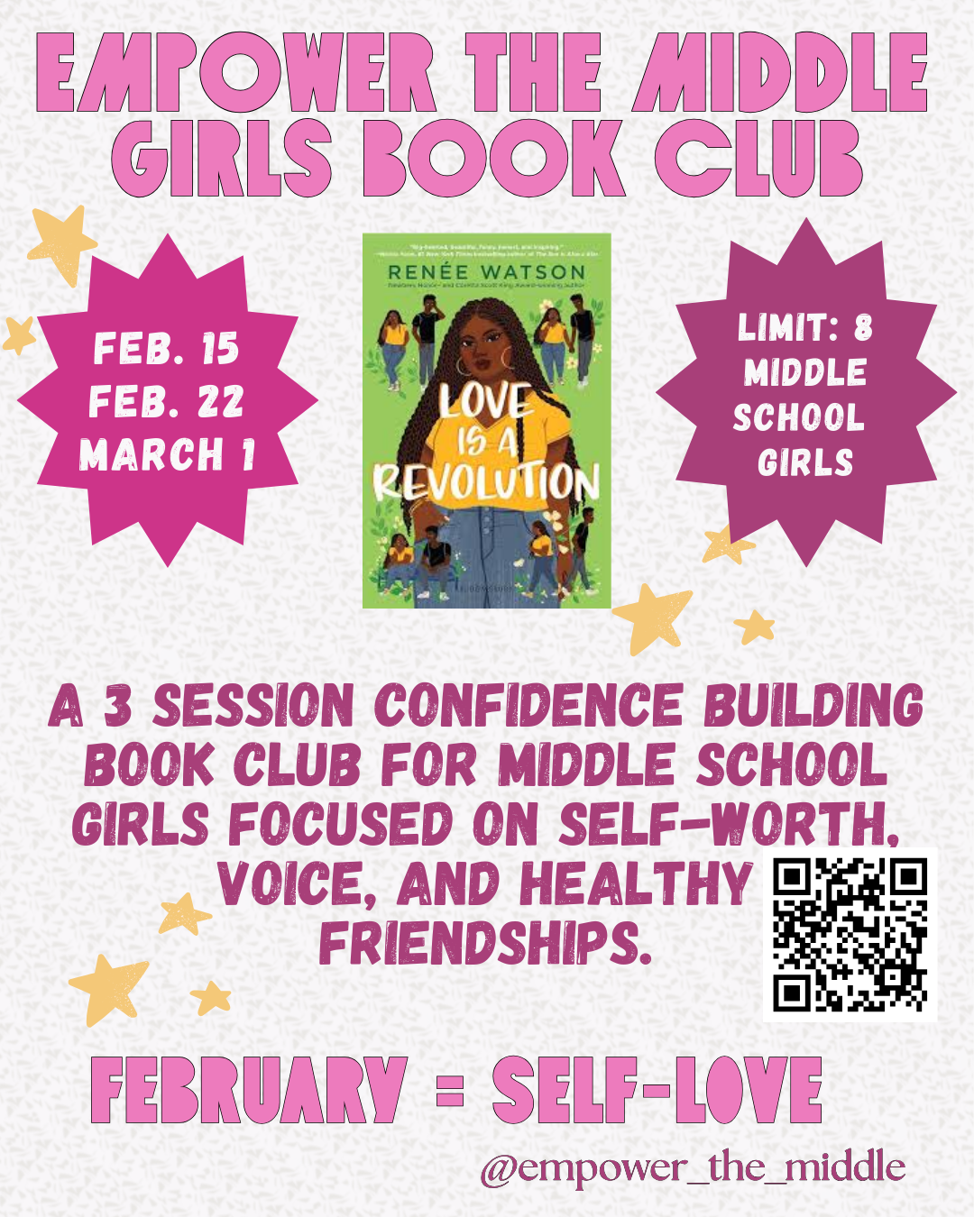 Past Event - Pilot - February Girls Empowerment Book Club