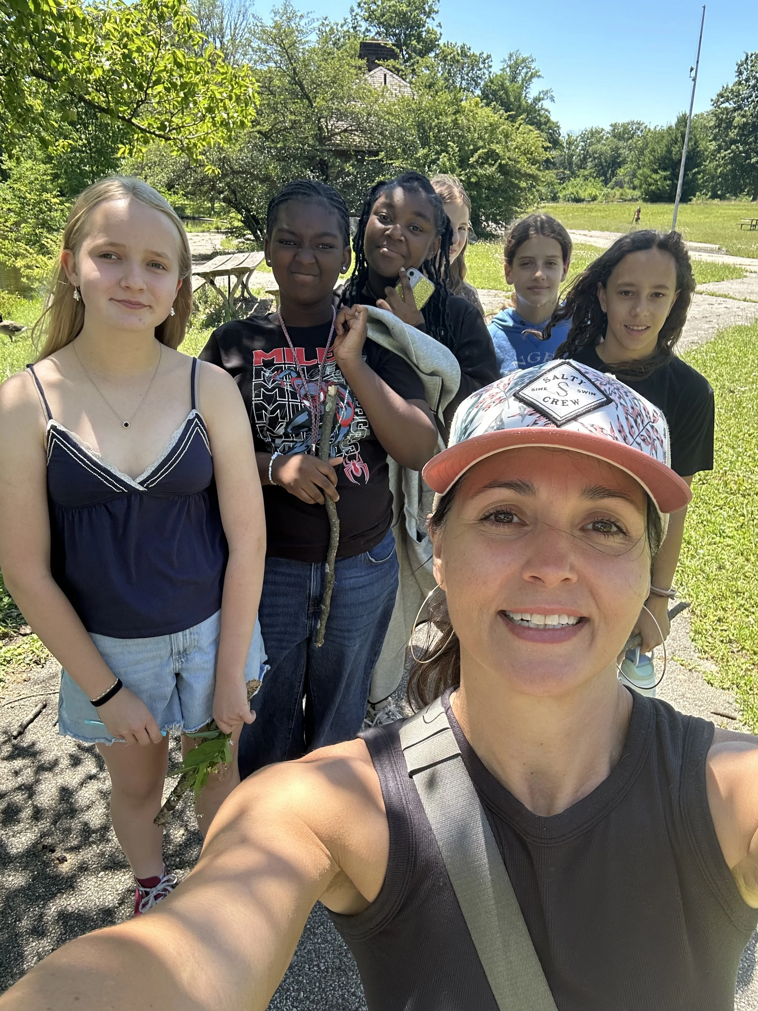 Capturing a moment on our walk at Forest Hill Park during June's Stories in Nature. 