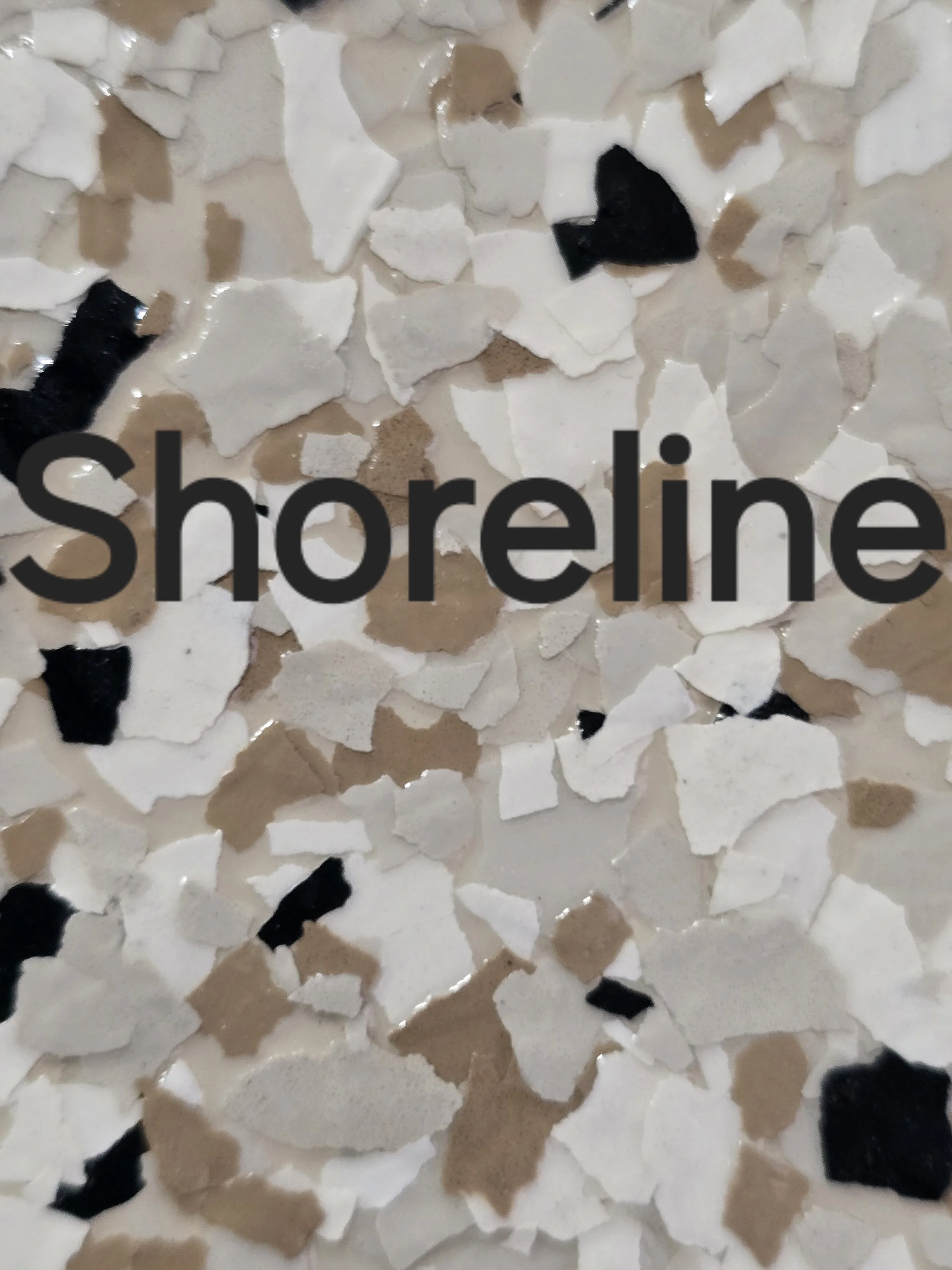 Shoreline colored vinyl flakes