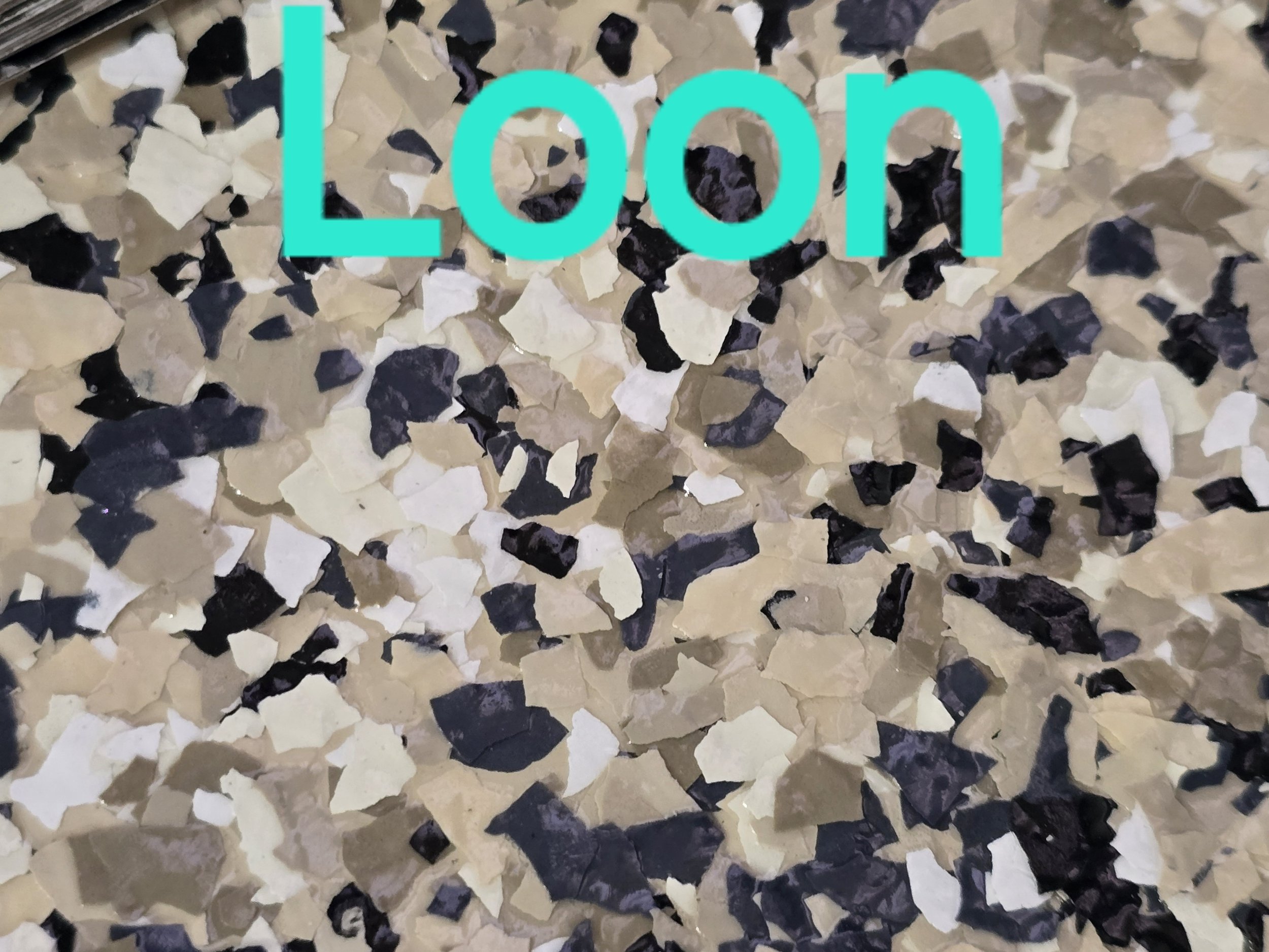 Loon colored vinyl flakes
