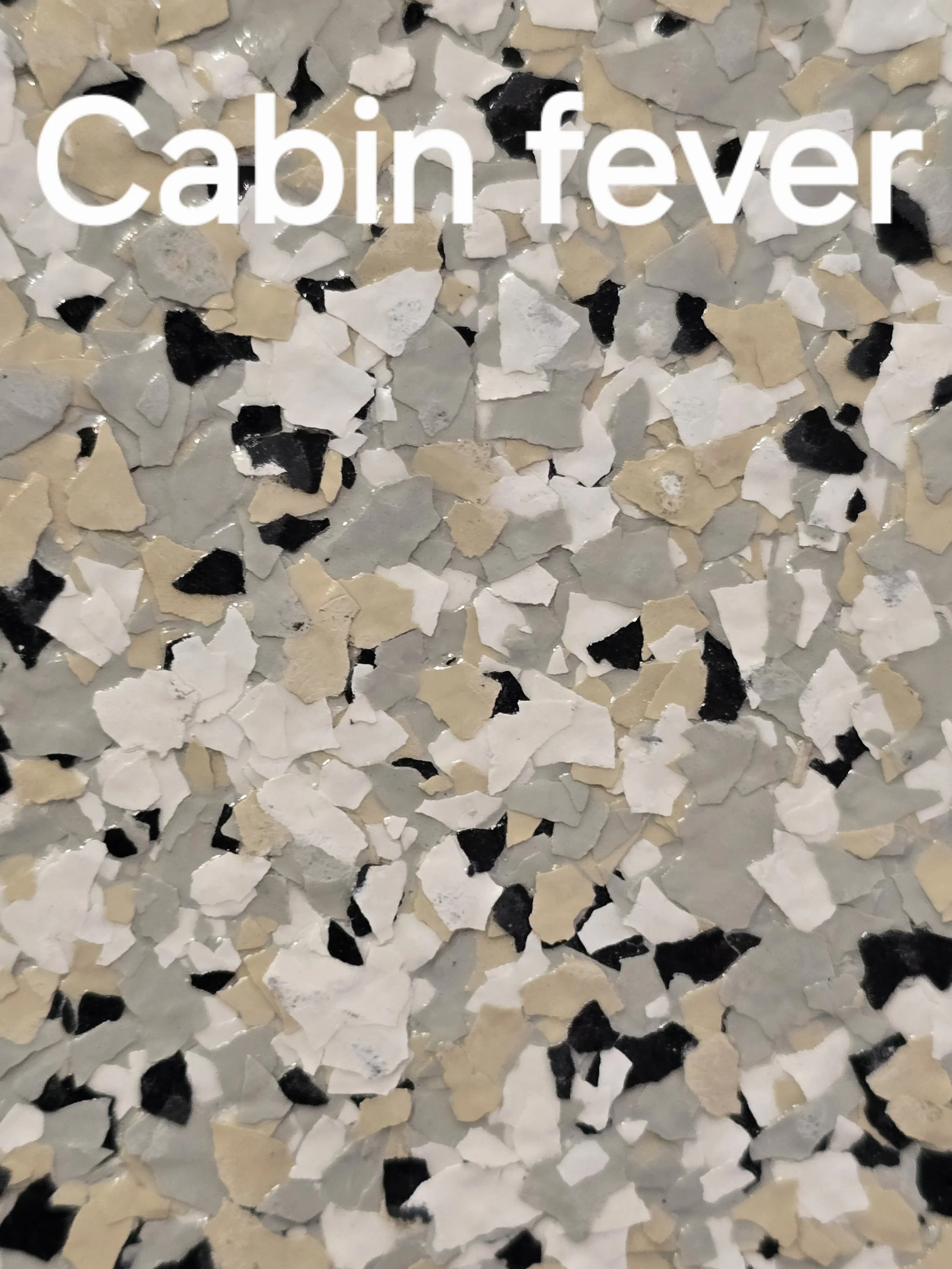 Cabinfever colored vinyl flakes