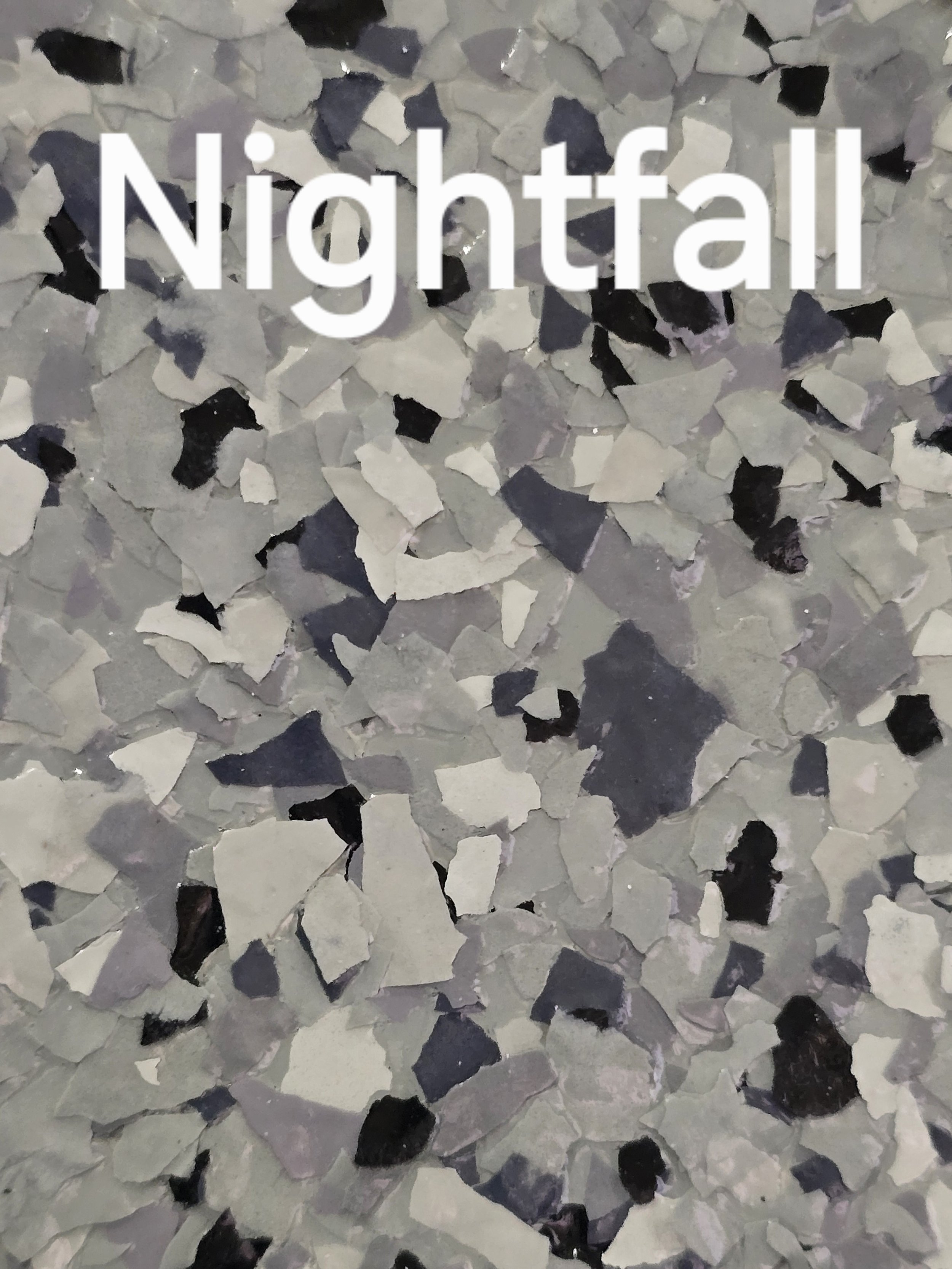 Nightfall colored vinyle flakes