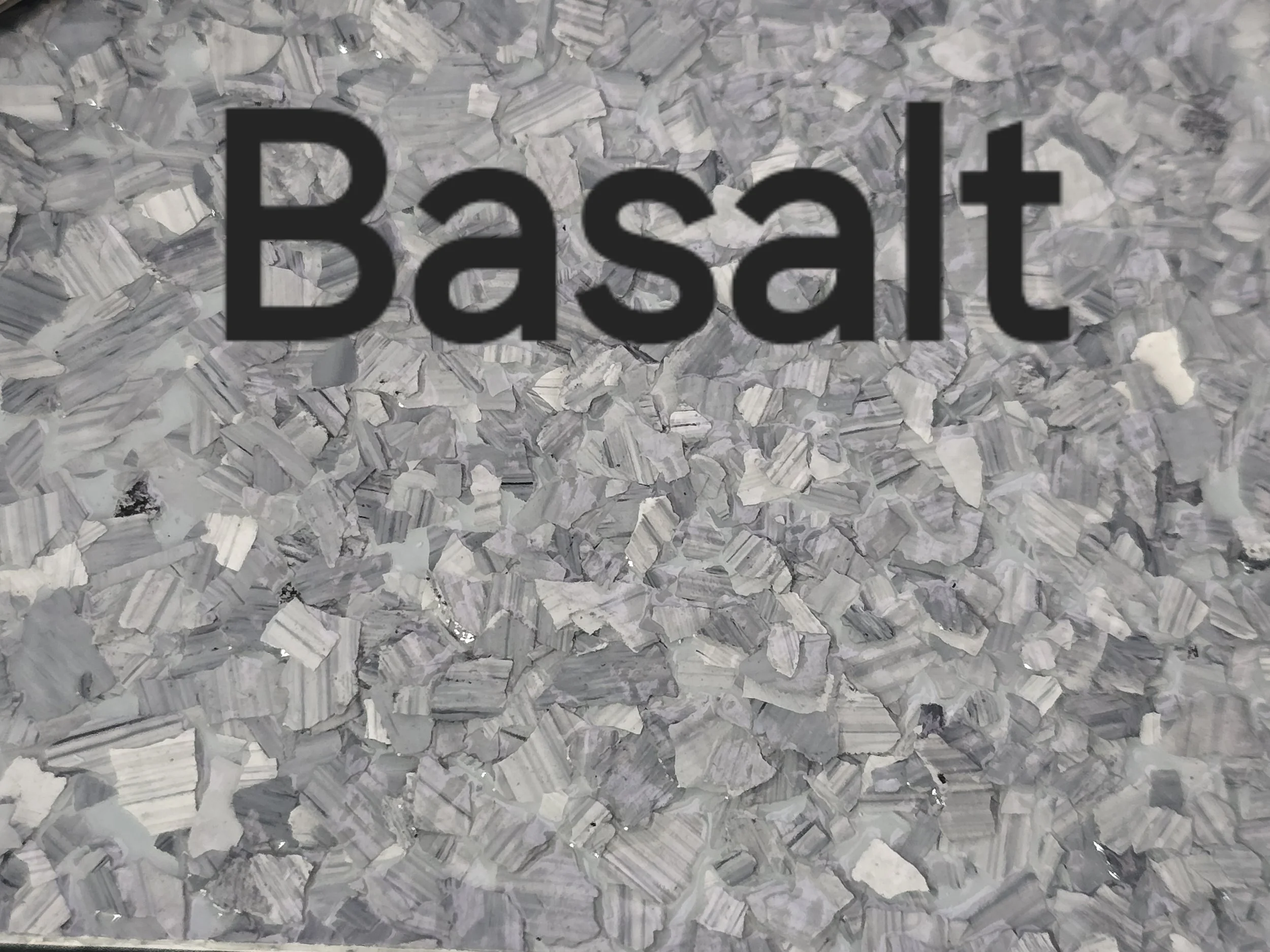 Basalt colored vinyl flakes