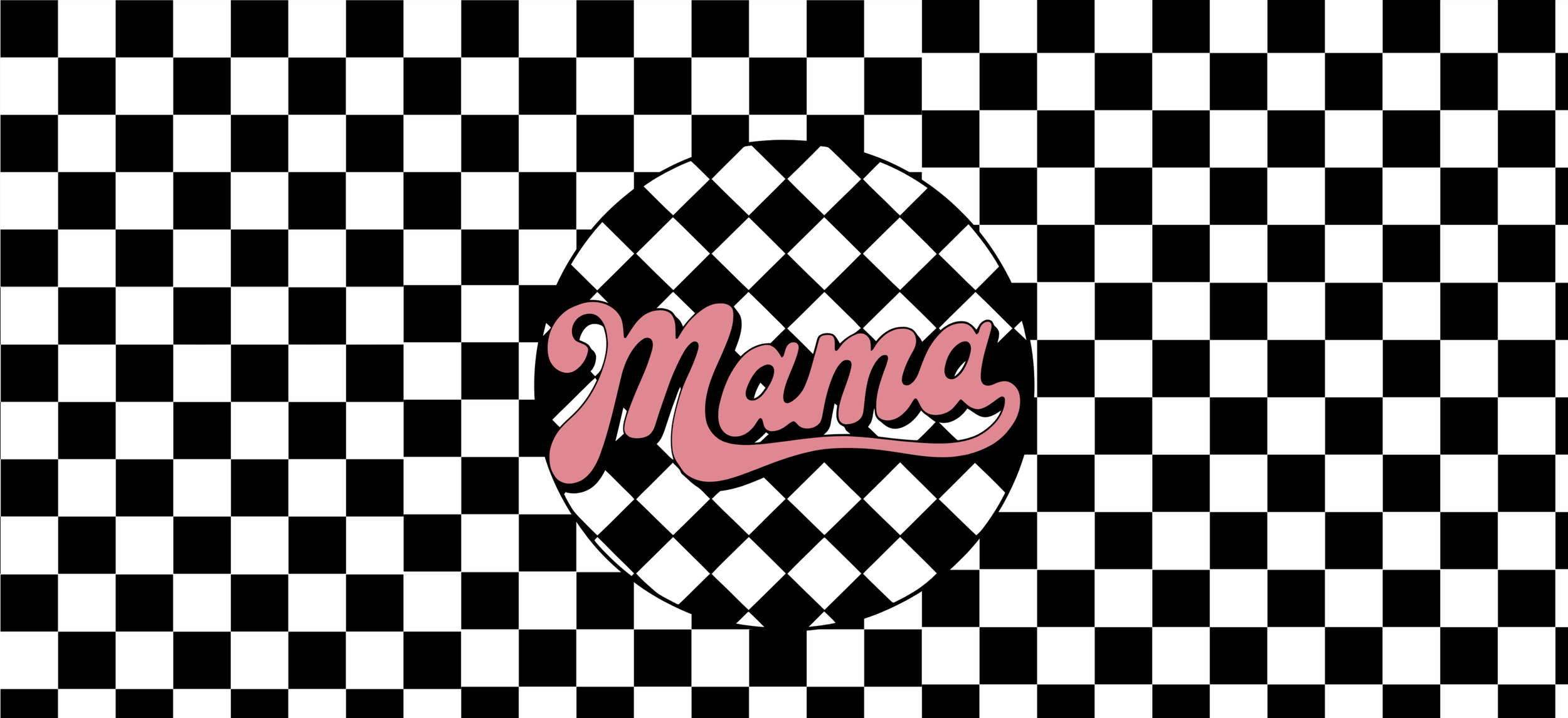 checkered mama wrap