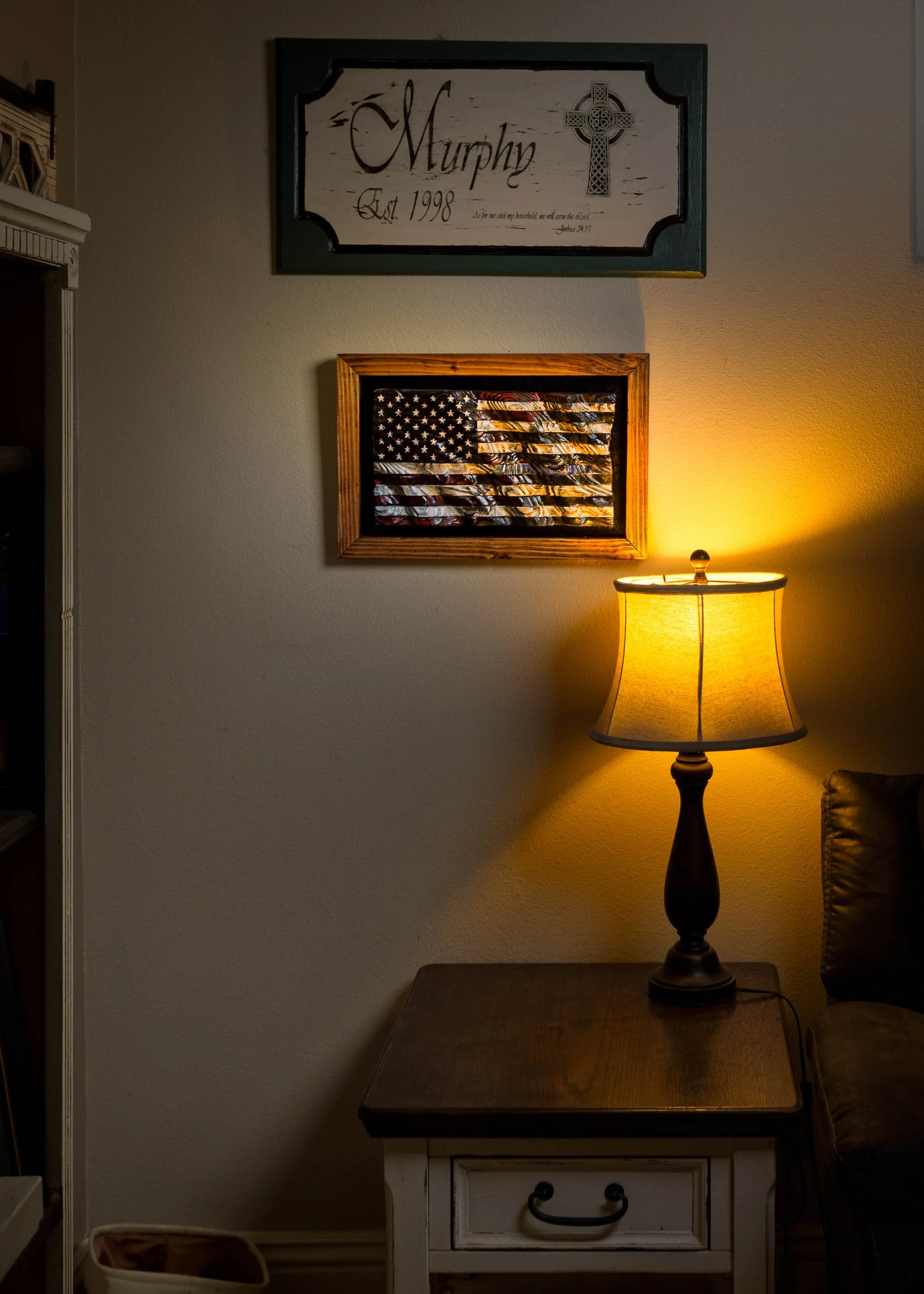 Rusty Chisel small flag on wall.jpg