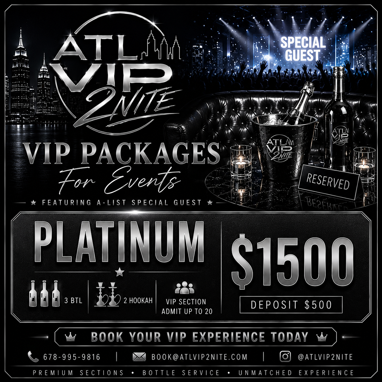 Platinum Event VIP Package