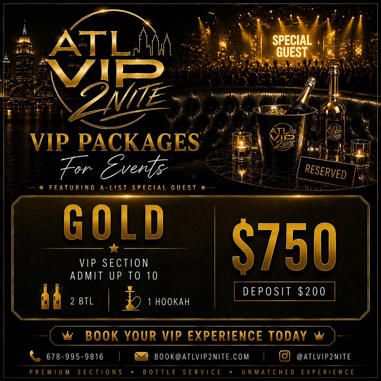 Gold Event VIP Package