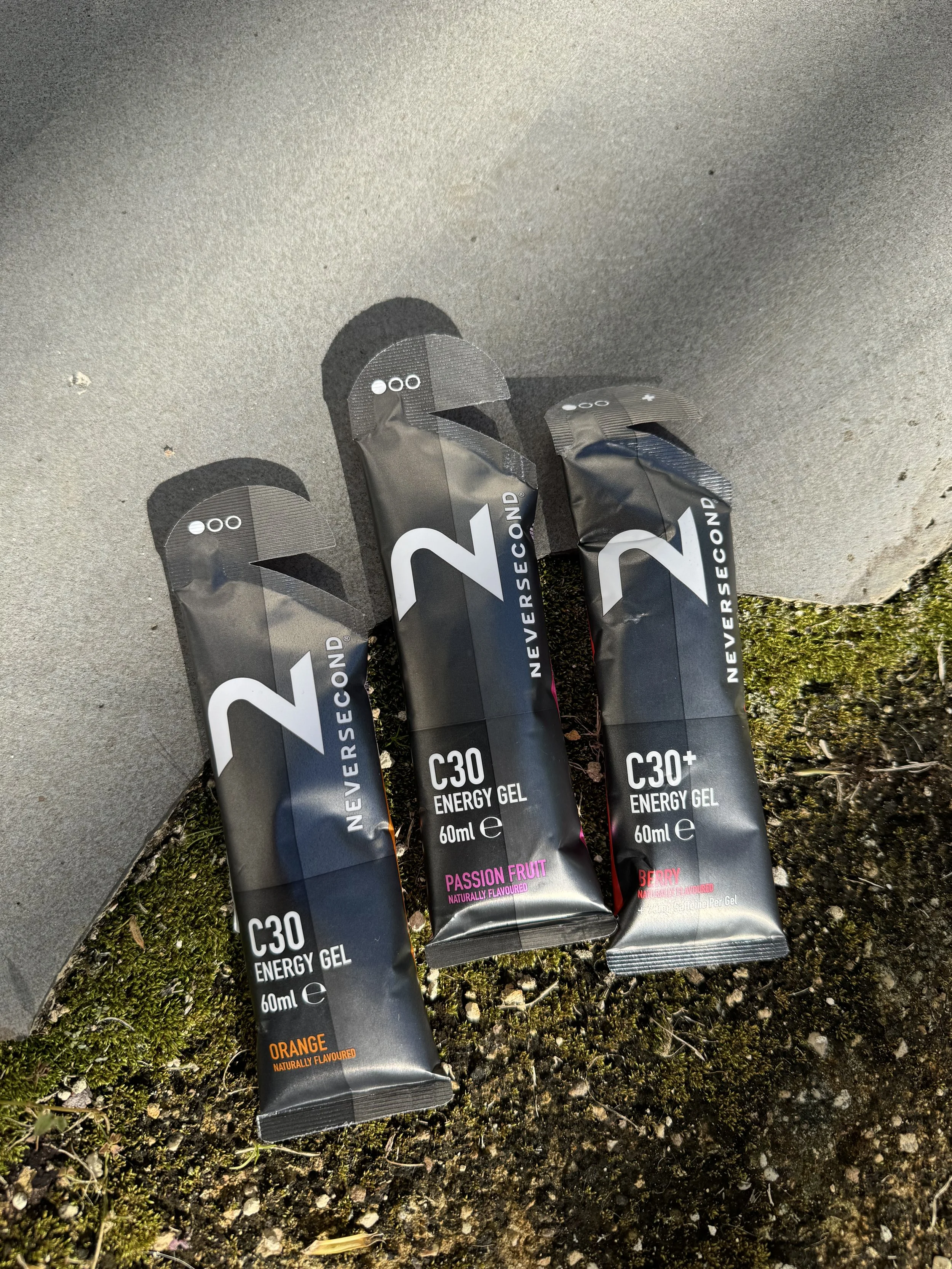 NeverSecond C30 and C30+ energy gels
