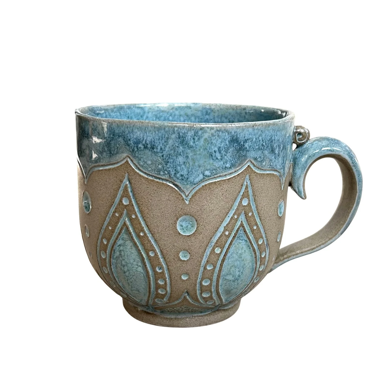 Misty Turquoise Lotus Mug