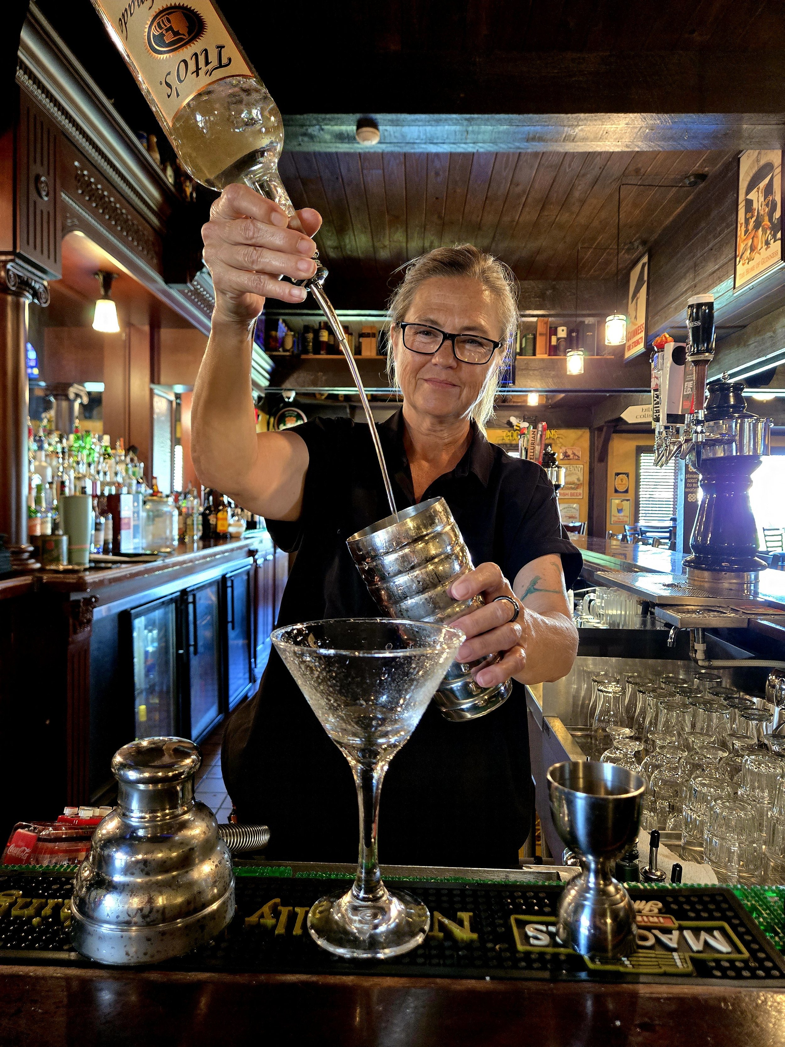 Owner of Sipping Perfection, Jolie, is making a Lemon Drop Martini. Just can't wait to taste this.