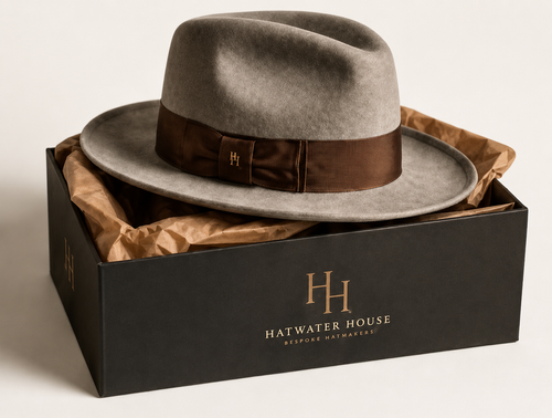 Bespoke hat presented in a luxury gift box