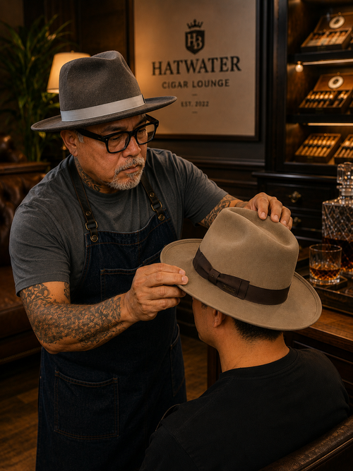 Hatwater House handcrafted hat fitting