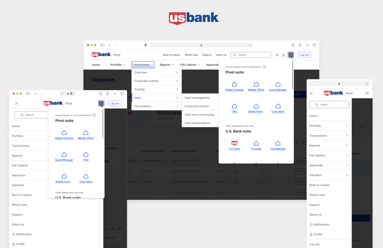 U.S. Bank Pivot // Global Top Navigation // Discovery and Research