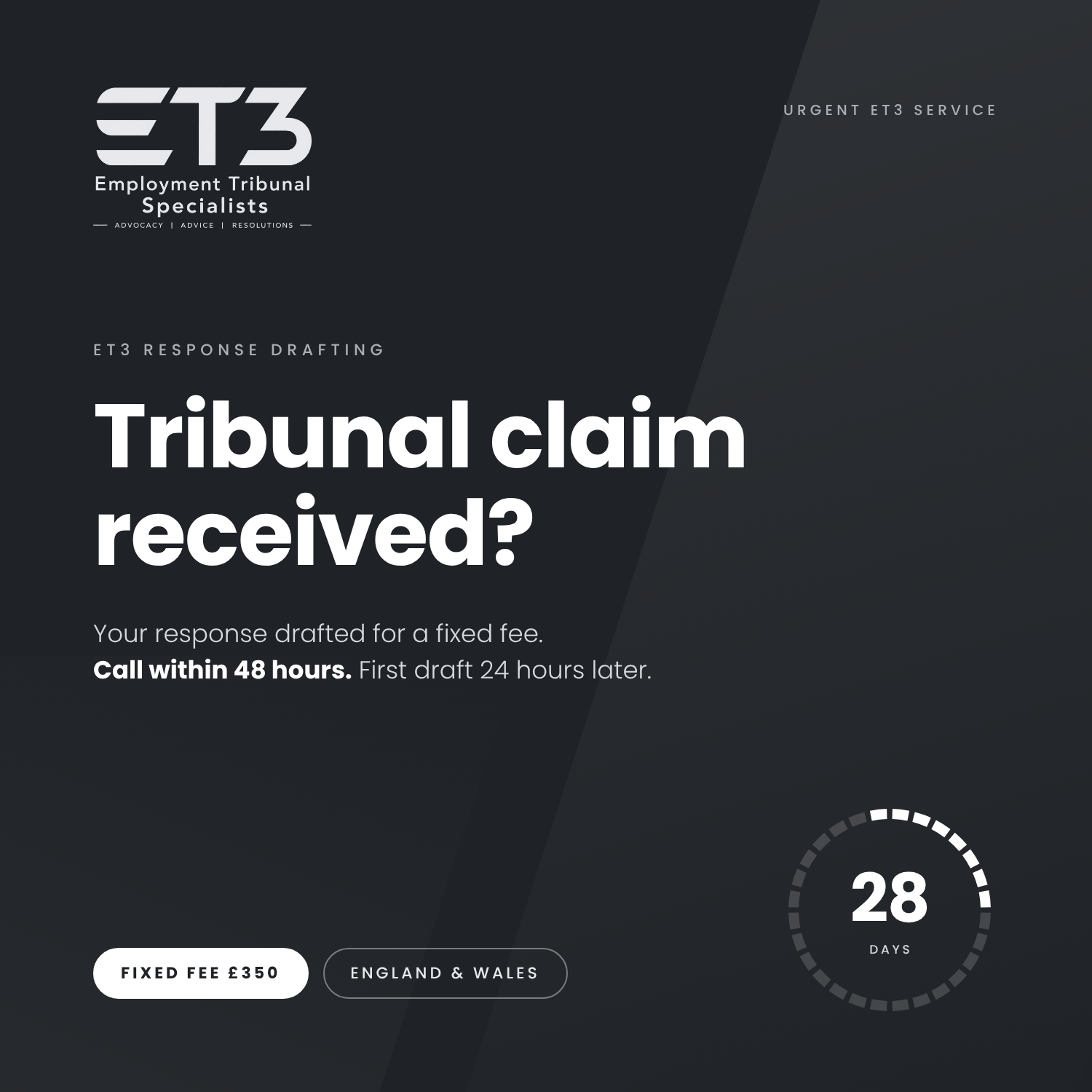 Urgent Response to Claim (ET3)