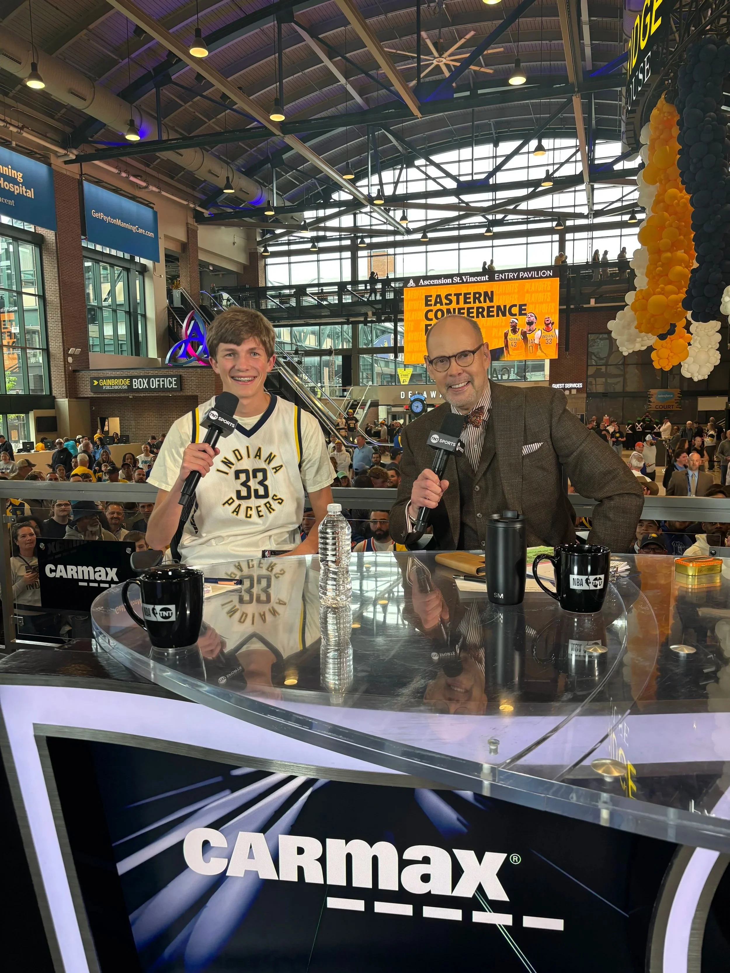 On-set with Ernie Johnson (NBA on TNT), Age 15