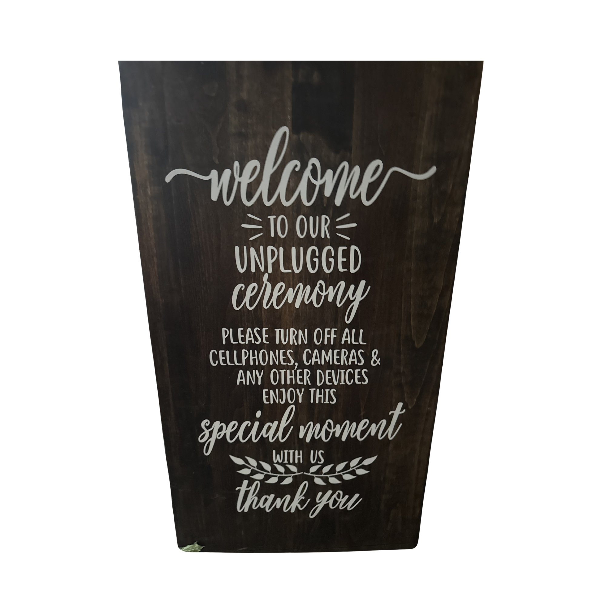 Unplugged Ceremony Signs