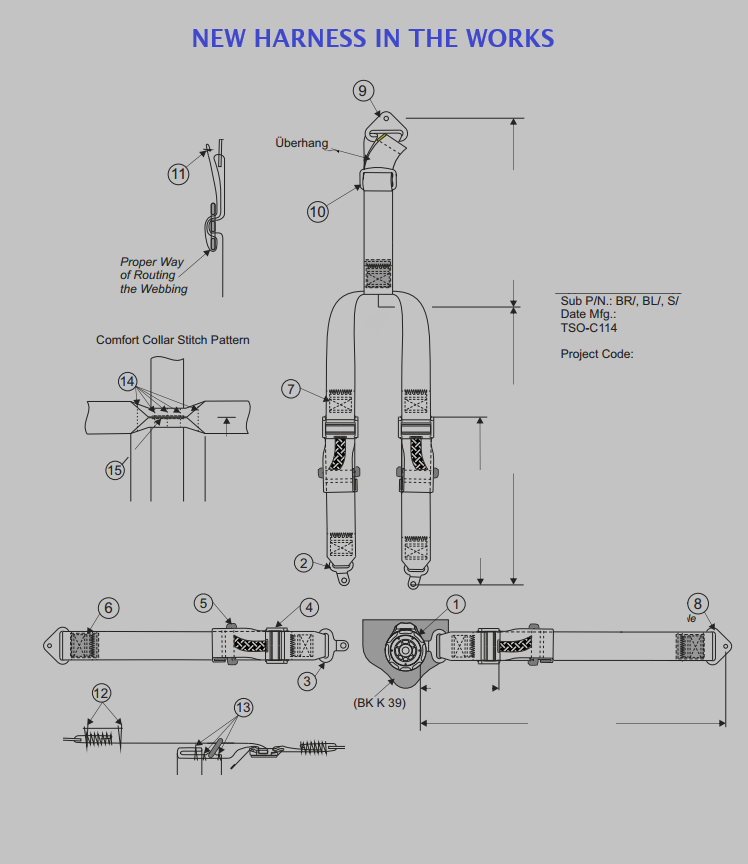 4-point Aircraft Harness