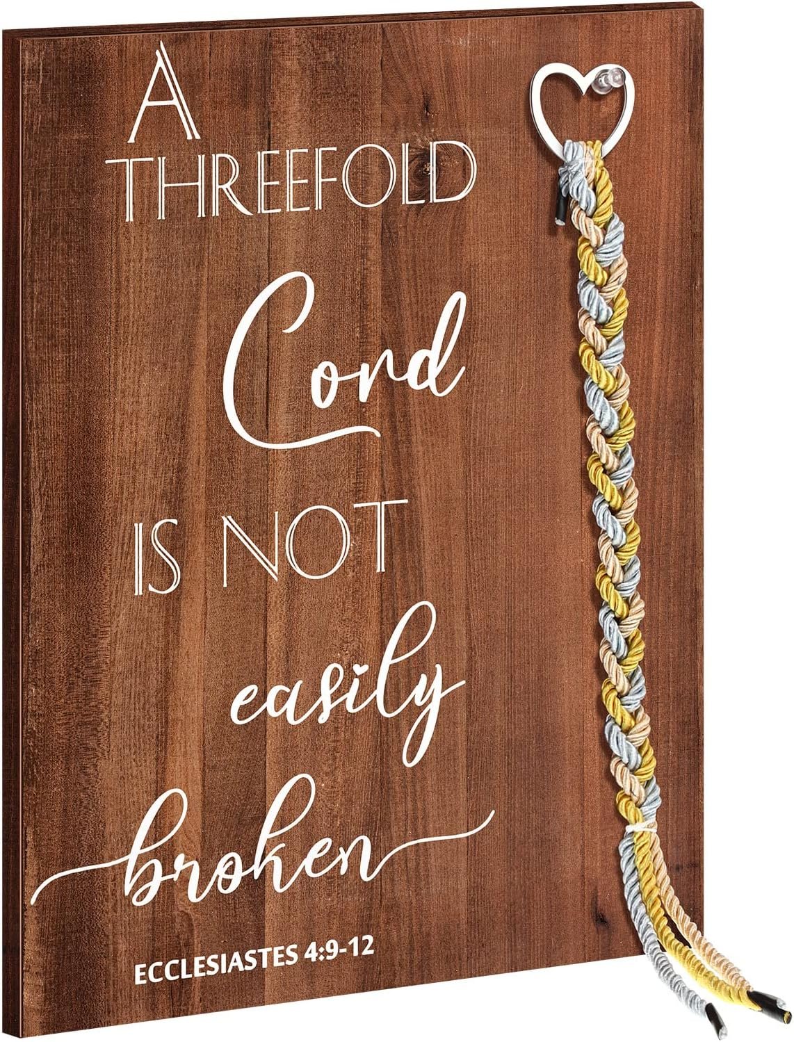 Threefold cord for wedding ceremony.