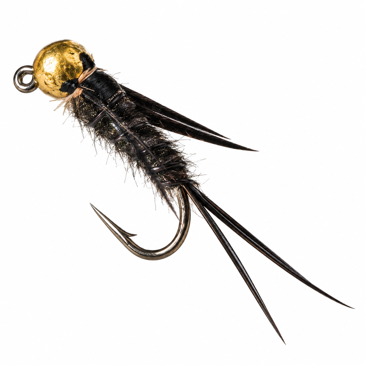 Gold Bead Black Stone