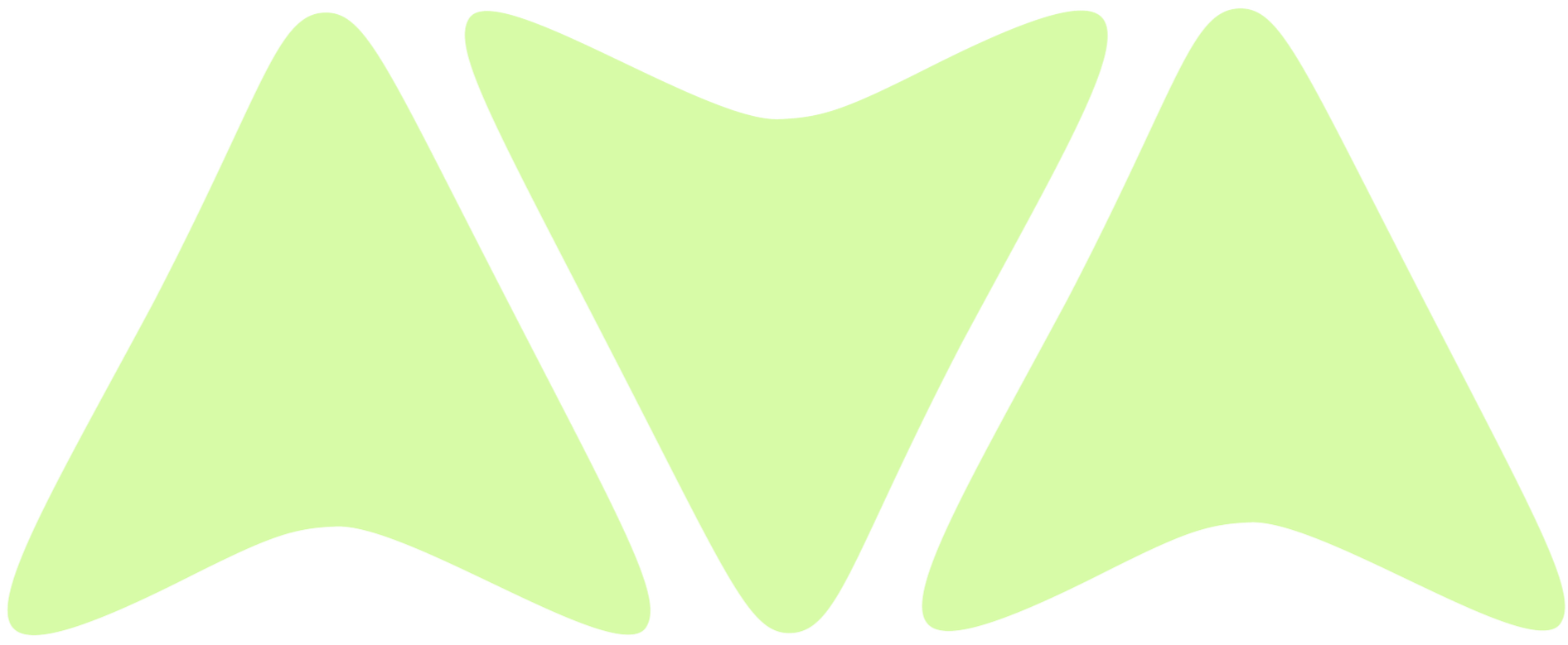 Green and black mountain or wave-like graphic design.