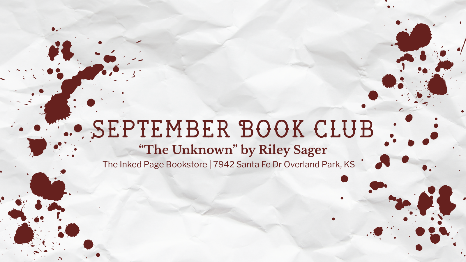 September Thriller Book Club