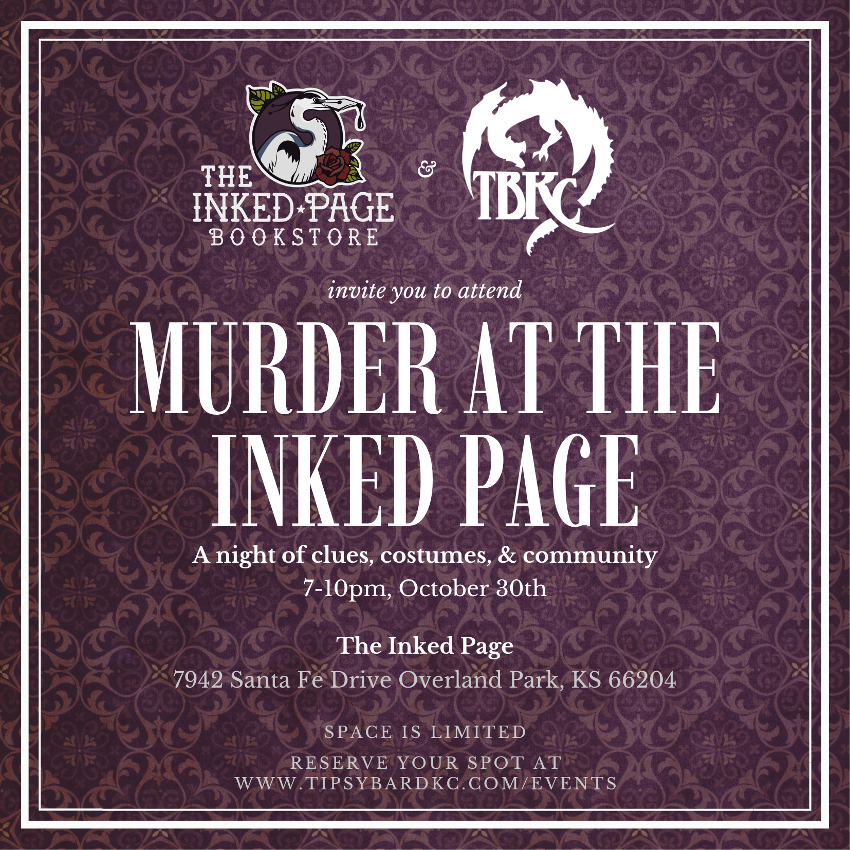 Murder at The Inked Page Murder Mystery Party