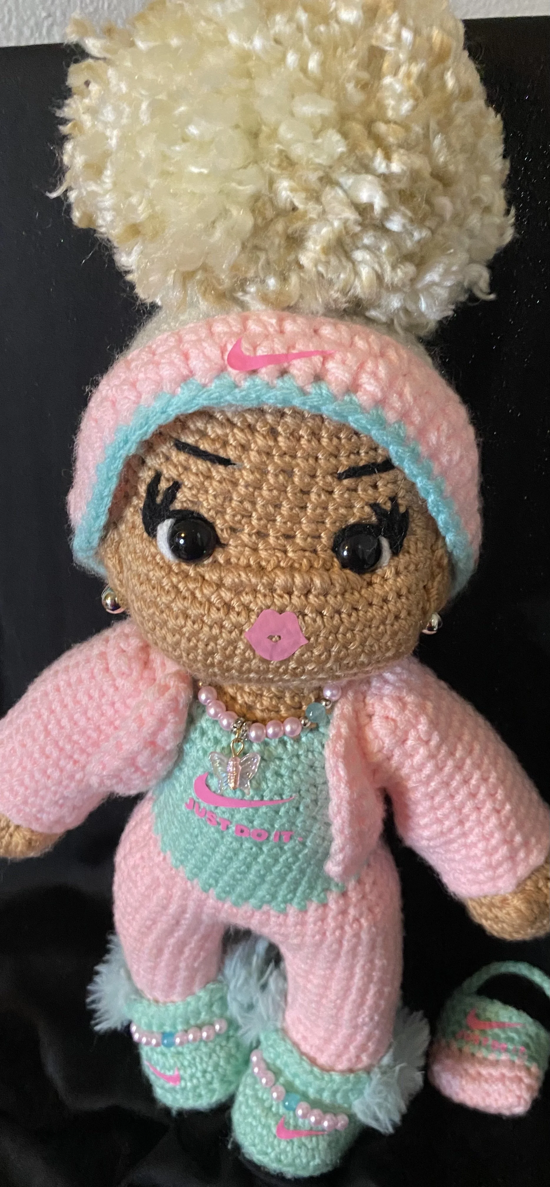 PINK N TURQUISE NIKE DOLL