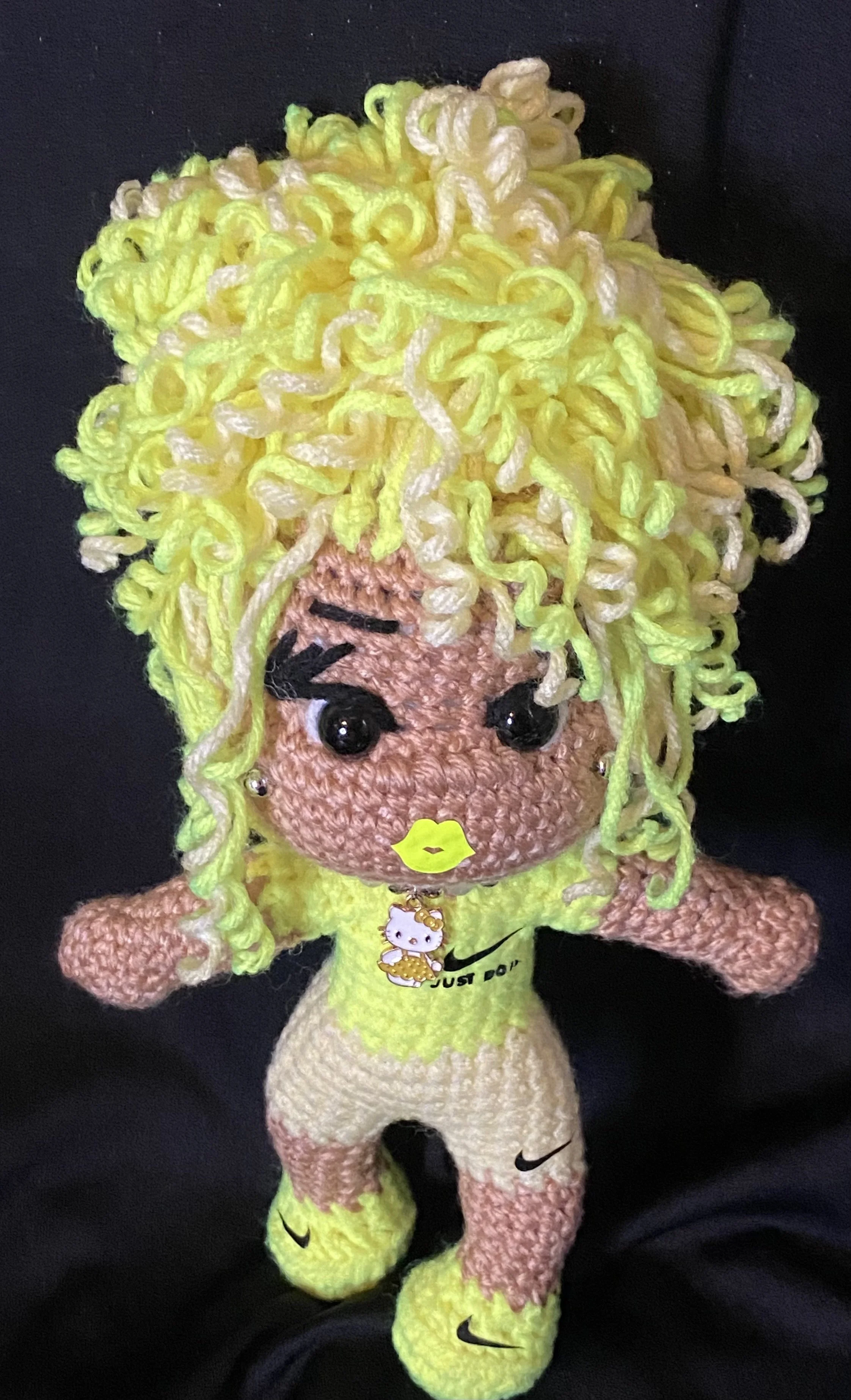 NEON YELLOW MINI NIKE DOLL