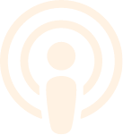 Podcast icon with a person and sound waves.