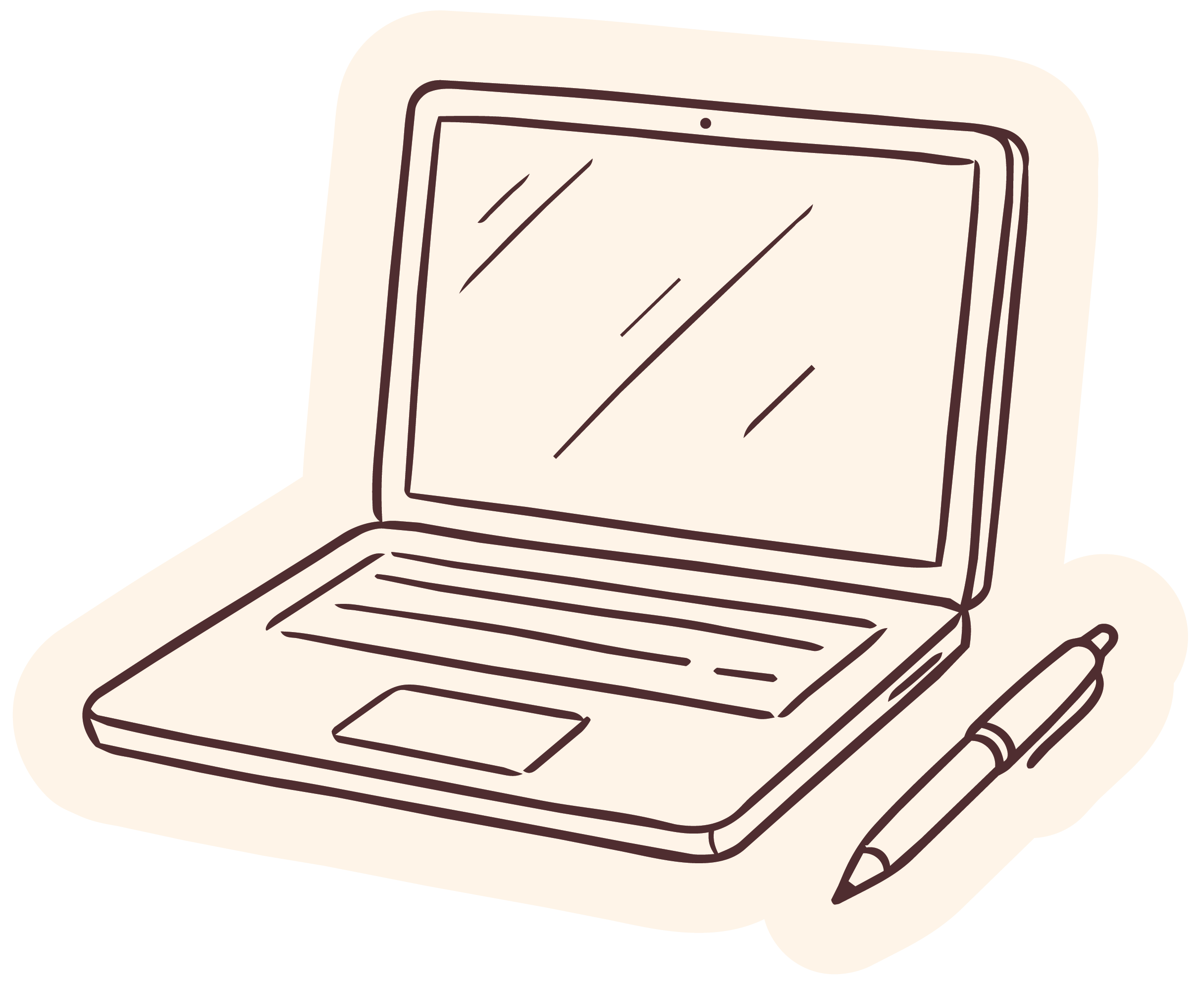 A digital illustration of a microwave oven with a simple, minimalistic design and a light-colored exterior.