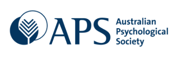 Australian Psychological Society (APS) logo in blue with a stylized leaf icon