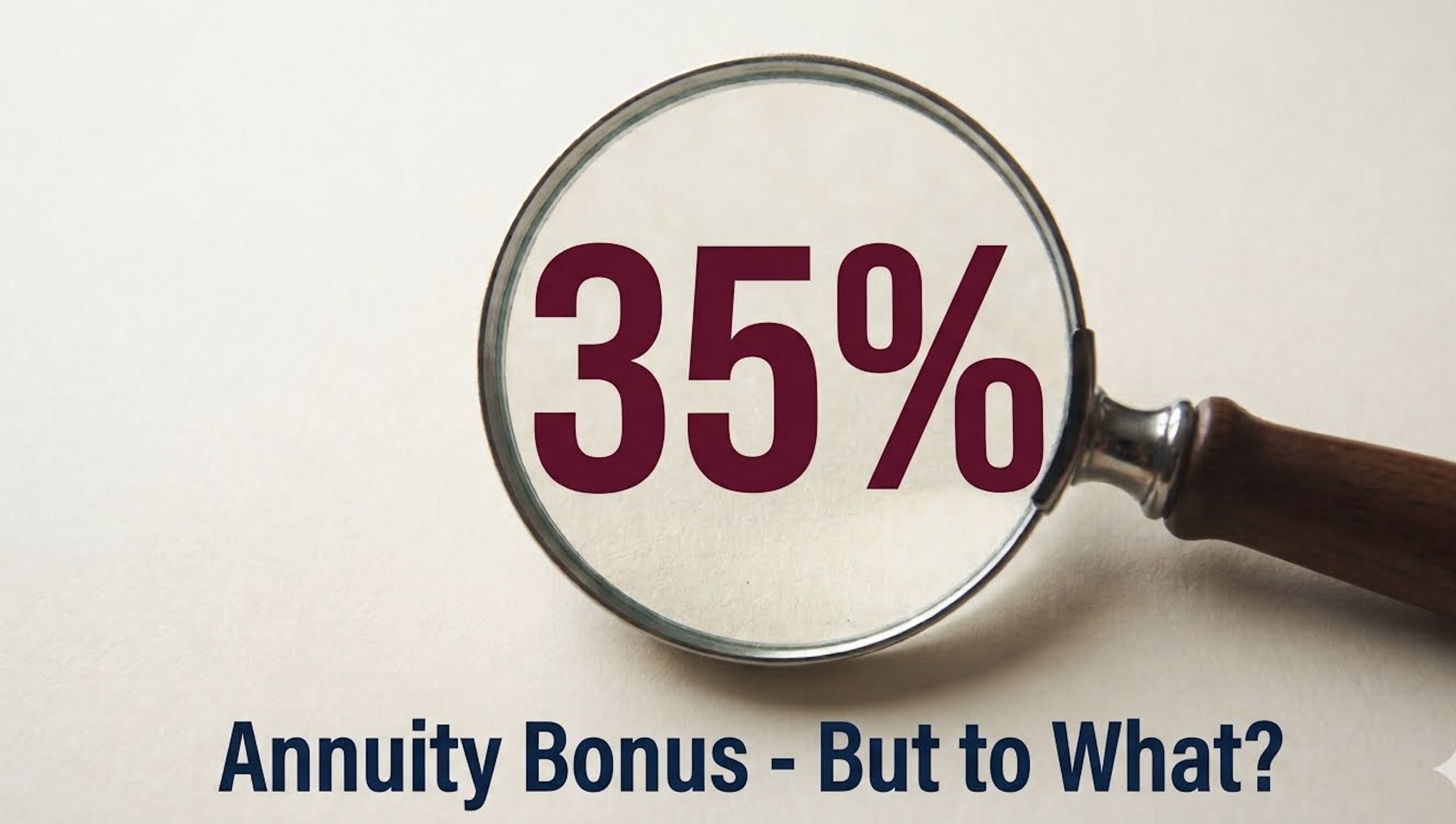 What Does a 35% Annuity Bonus Really Mean?