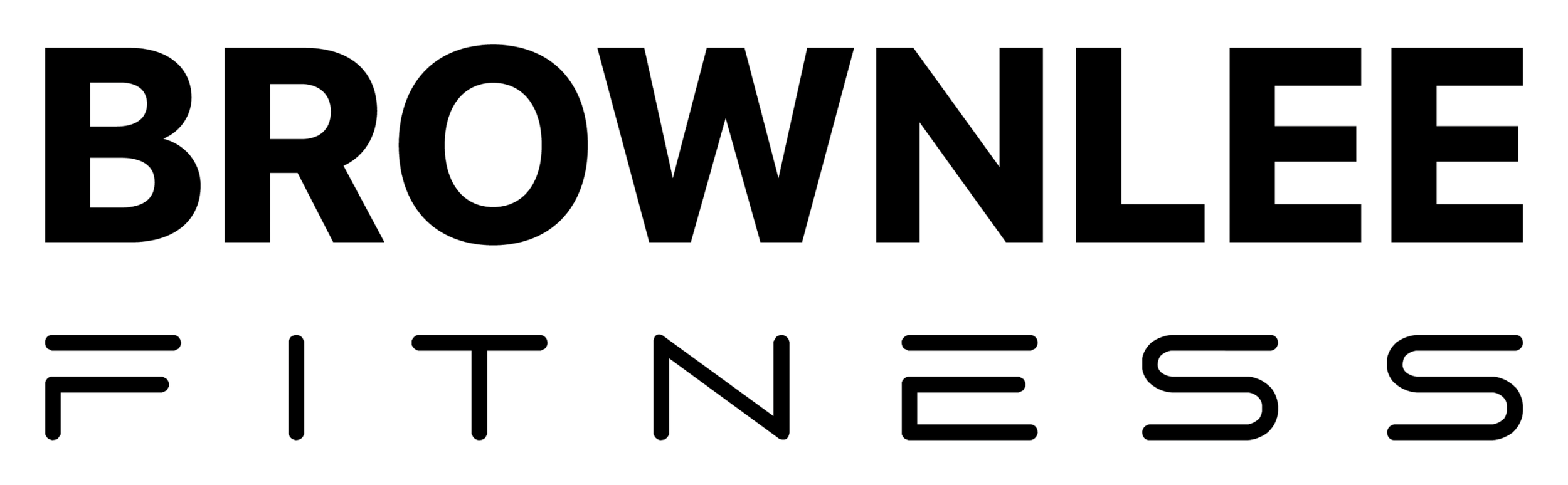 Bold black text reading "BROWNEE FITNESS" on a white background.