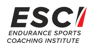 Logo of ENDURANCE SPORTS COACHING INSTITUTE with the letters ESC and a red slash.
