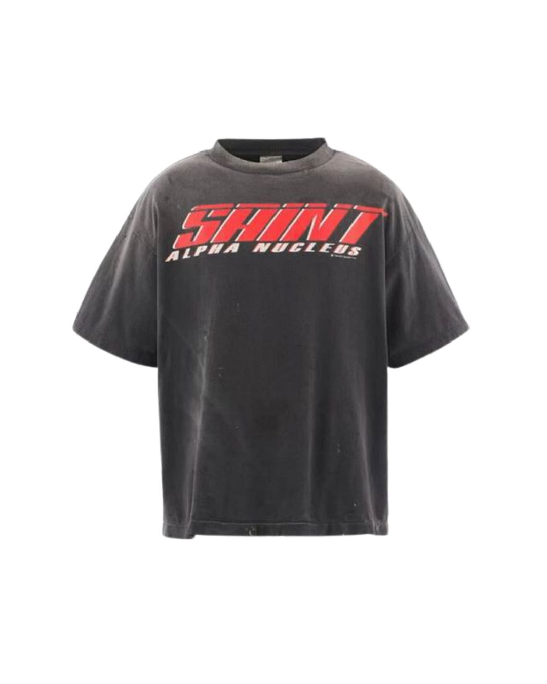 SAINT MXXXXXX Alpha Nucleus Graphic Tee — Washed Charcoal