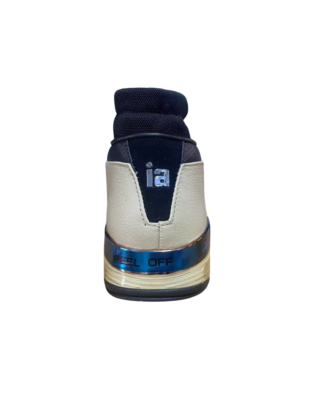 Infinite Archives x Air Jordan 17 Low SP Beach sneaker, high-top view showing the collar and tongue